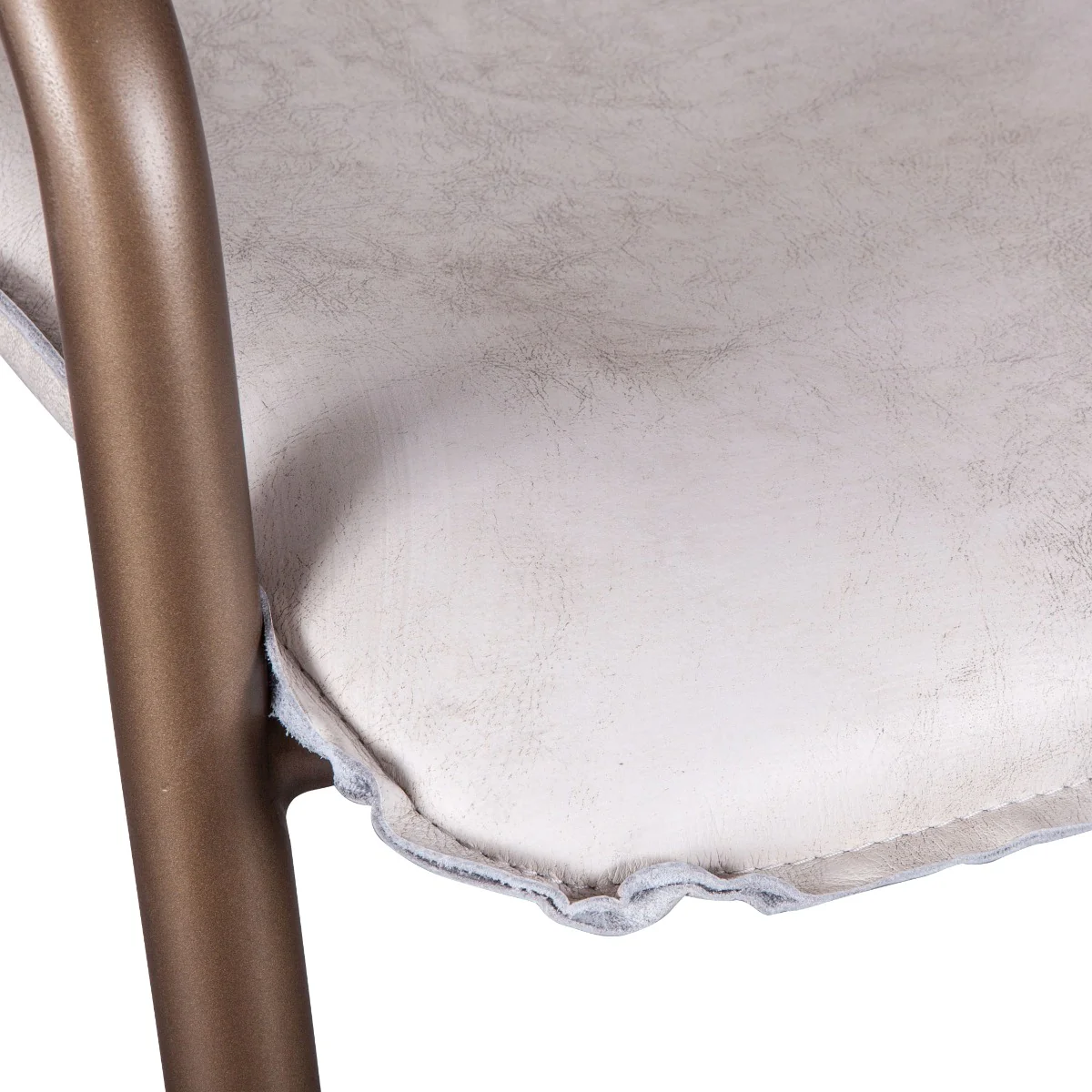 Portofino 22" Counter Chair in Vintage White Top Grain Leather - Image 2