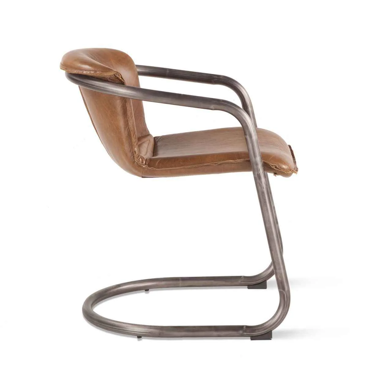 Portofino 22" Dining Chair in Berham Chestnut Leather, Set of 2 - Image 3