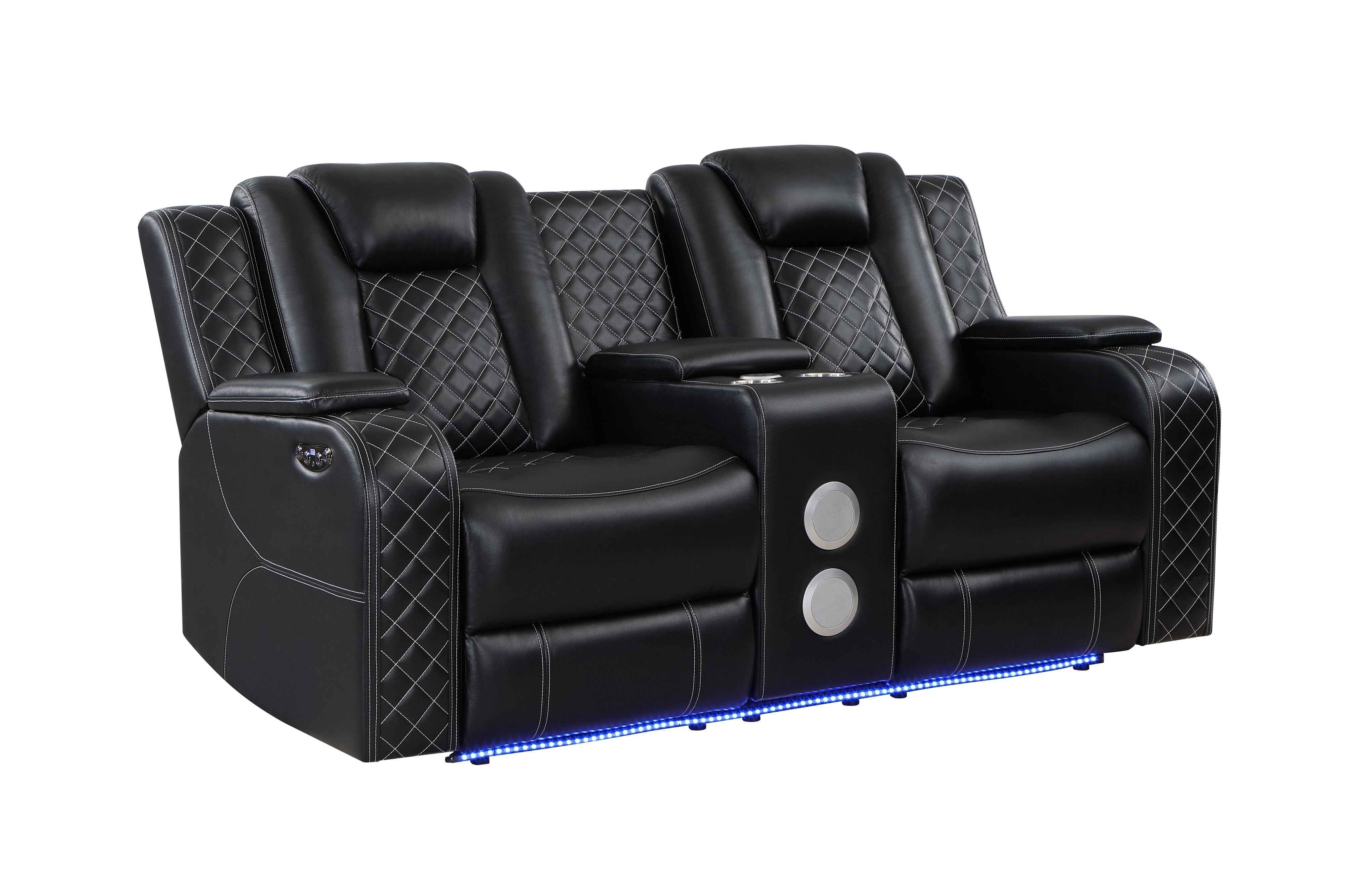 Radiant Black Power Reclining Sofa and Loveseat - Image 5