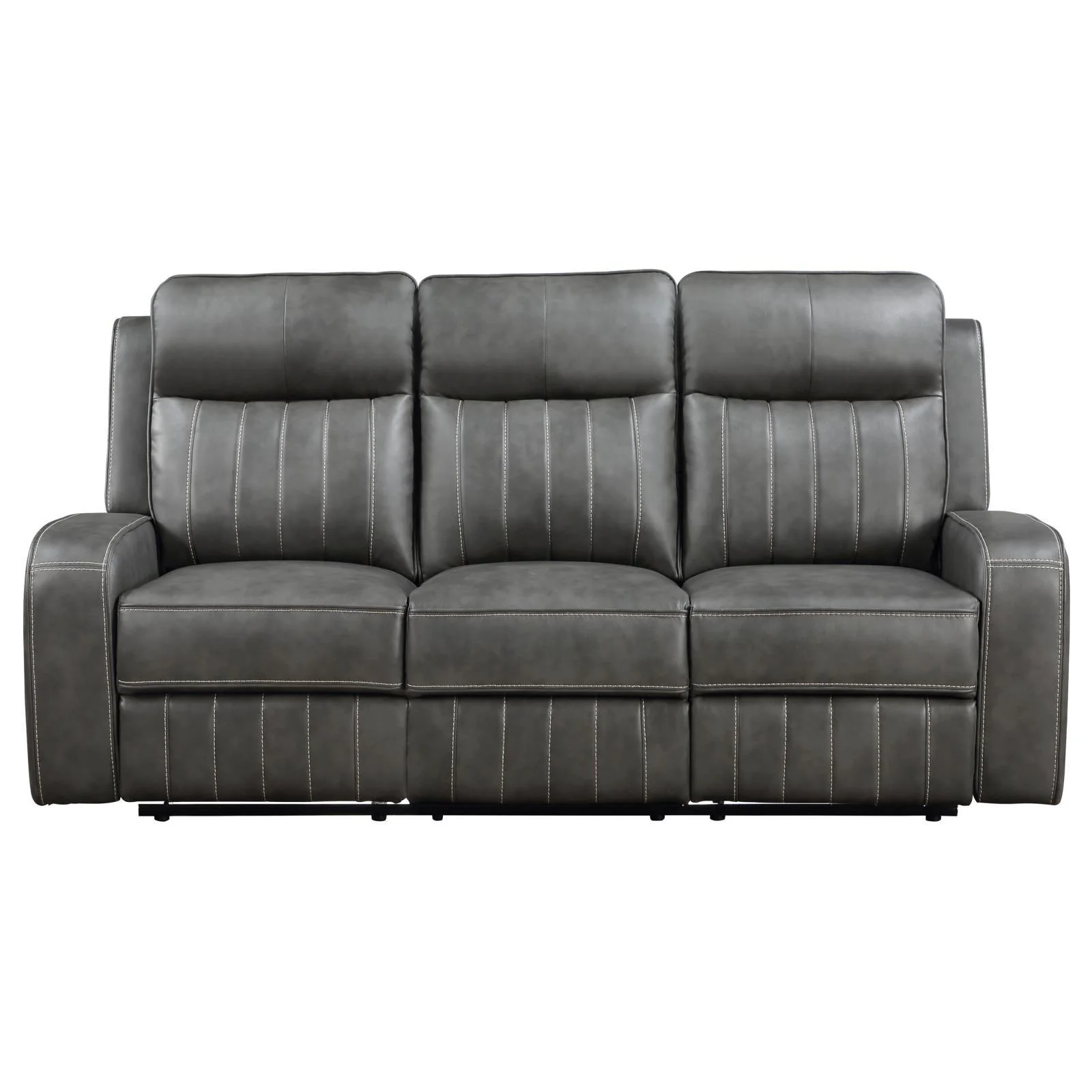 Raelynn Grey 3-Piece Upholstered Motion Reclining Sofa Set - Image 5