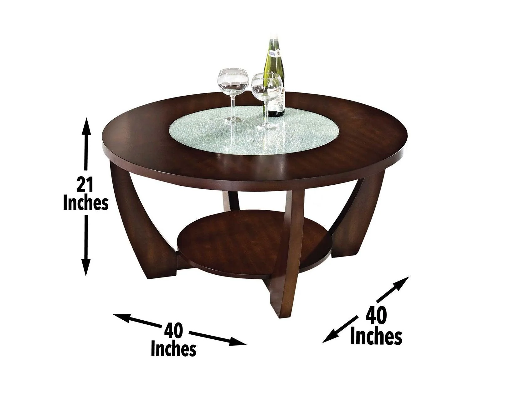 Rafael Cocktail Table w/Casters [15mm crack glass] - Image 3