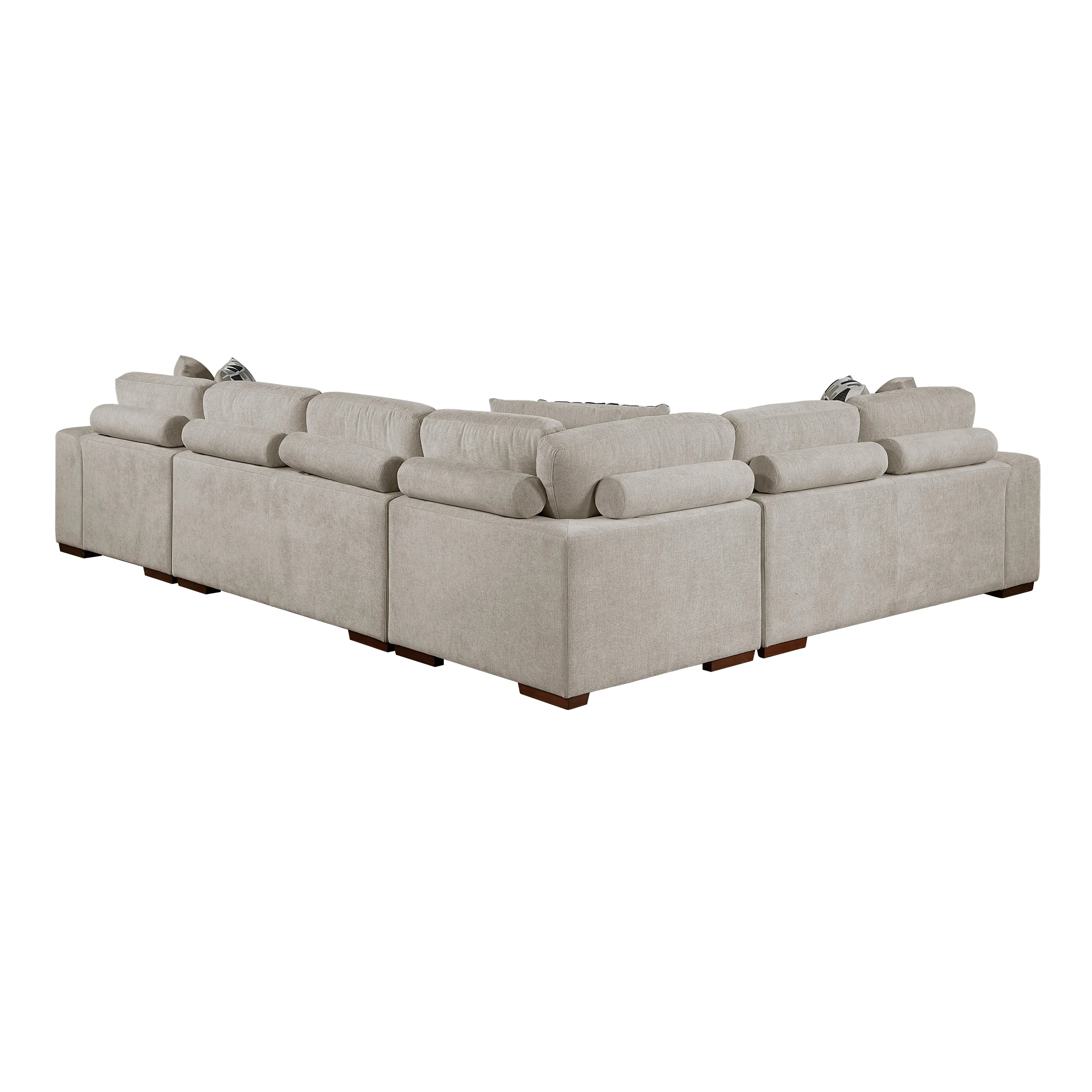 Raife Taupe 4-Piece Sectional with Right Chaise - Image 5