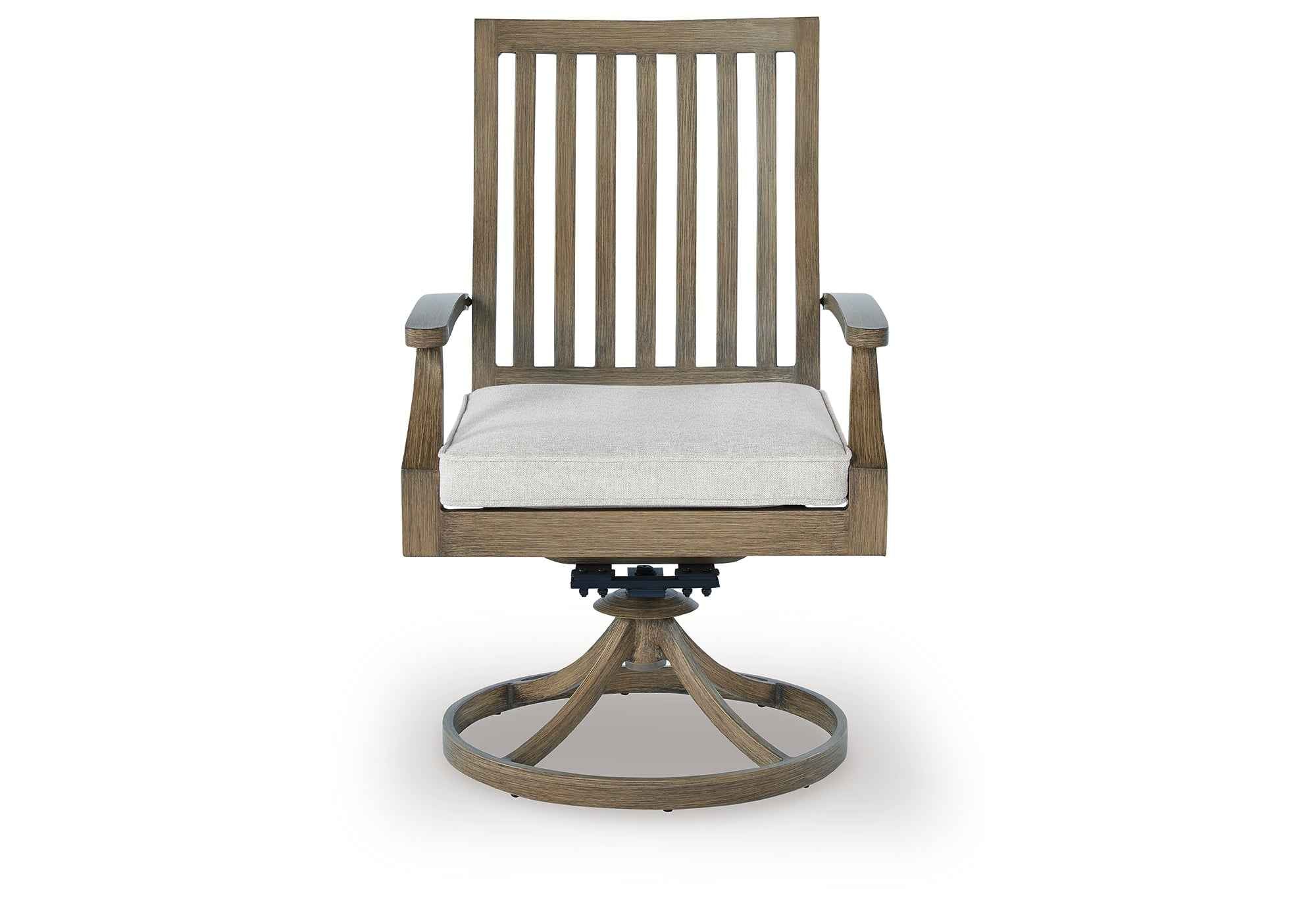 Rainier Ranch Brown/Beige Outdoor Swivel Chair with Cushion (Set of 2) - Image 11