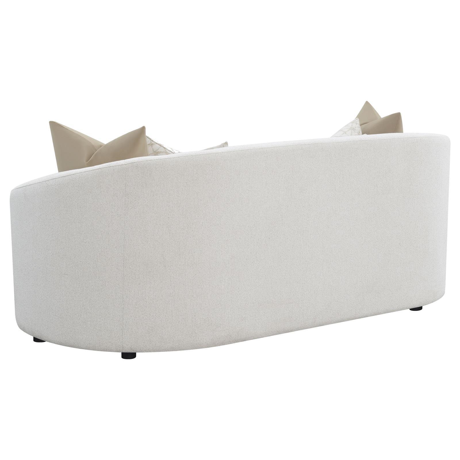 Rainn Latte Upholstered Tight Back Sofa - Image 5