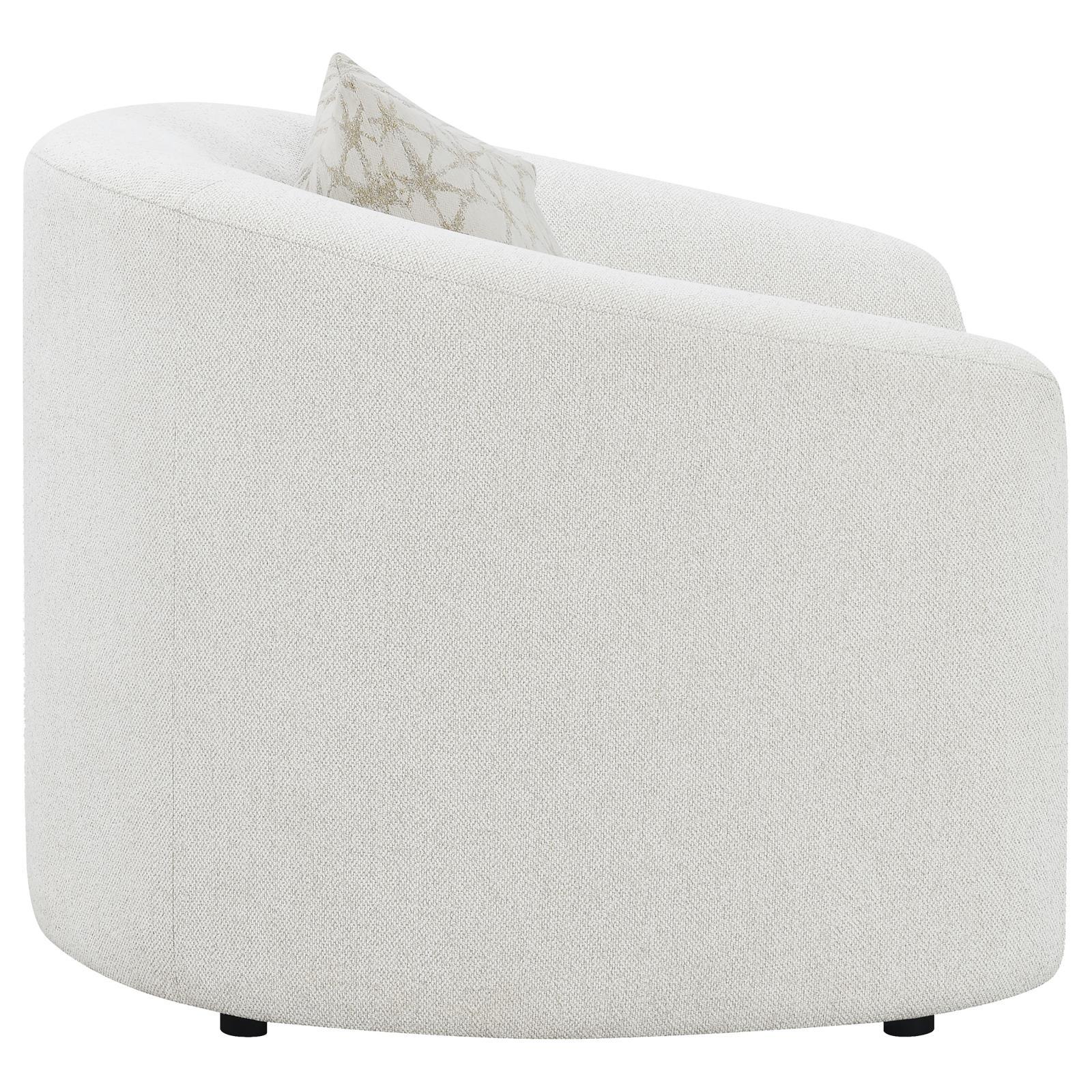 Rainn Upholstered Tight Back Chair Latte - Image 8