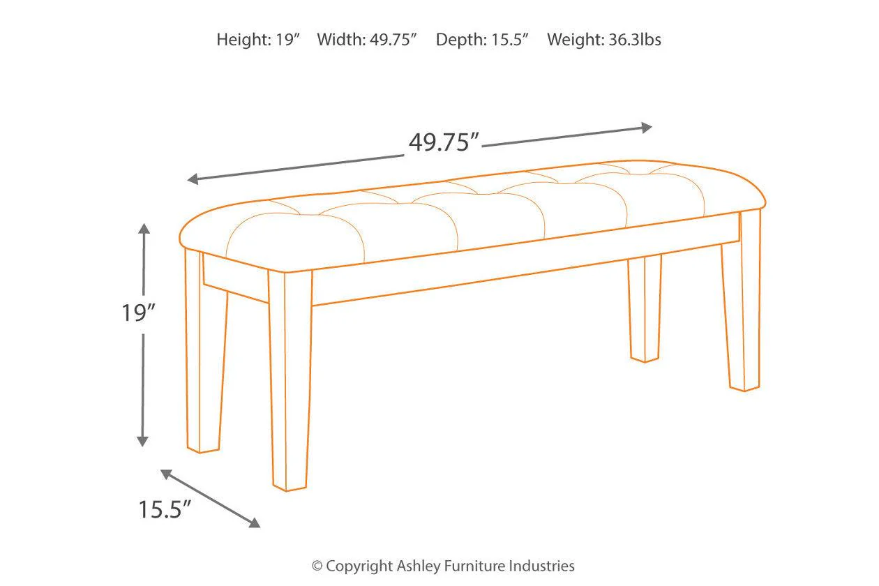 Ralene Medium Brown Dining Bench - Image 4