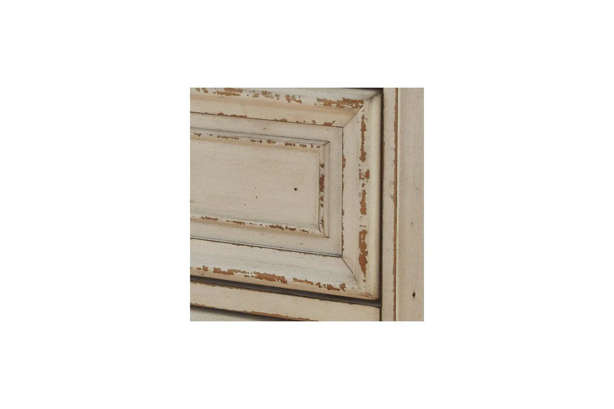 Realyn Chipped White King Sleigh Bed - Image 9