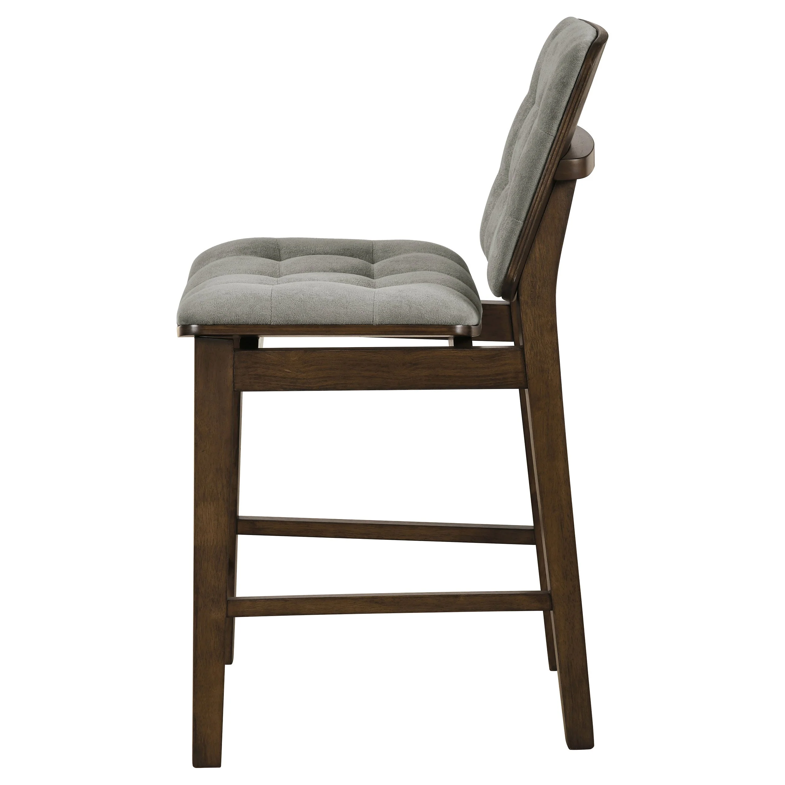 Redbridge Grey/Walnut Velvet Upholstered Counter Chair (Set of 2) - Image 5