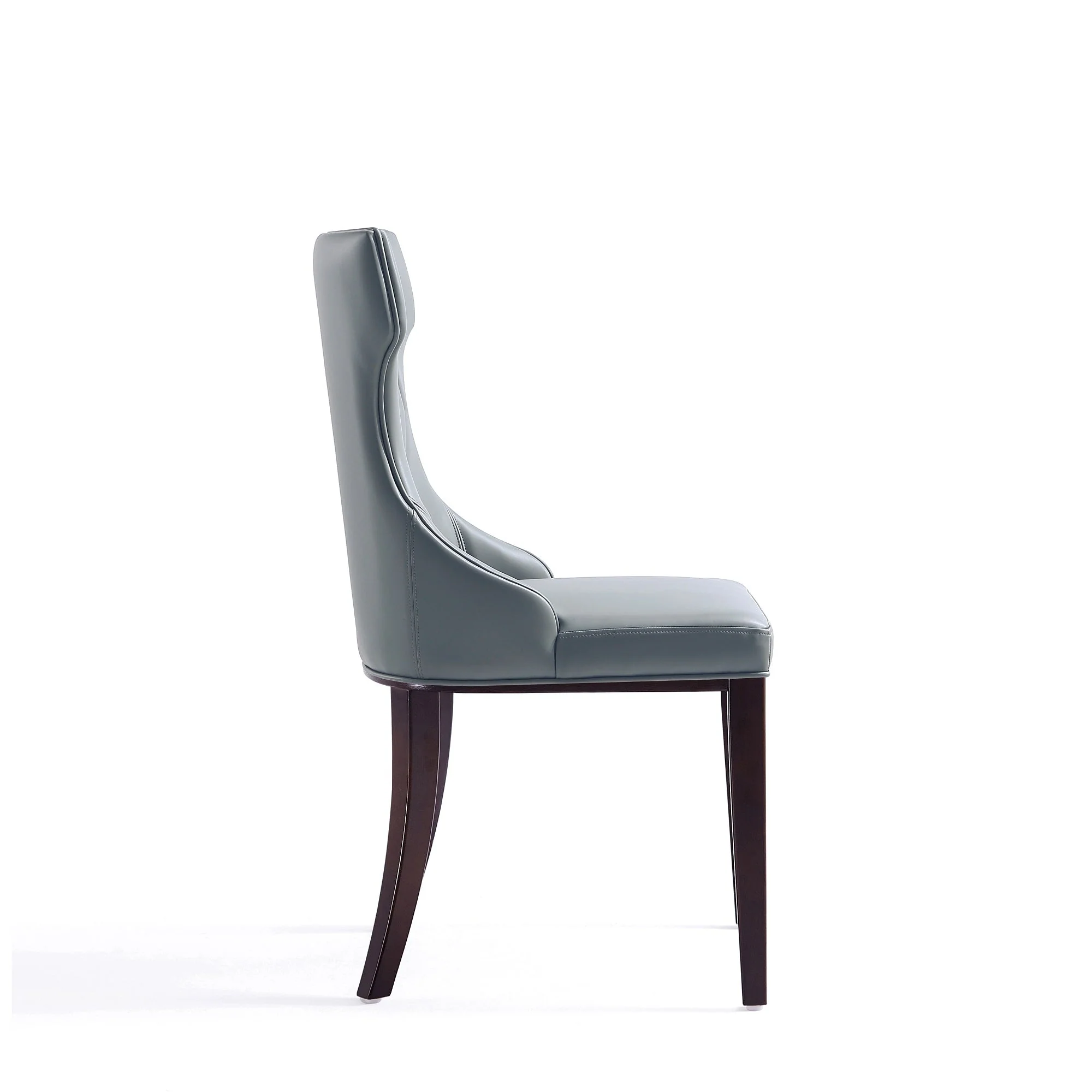 Reine Faux Leather Dining Chair in Pebble Grey (set of 4) - Image 6