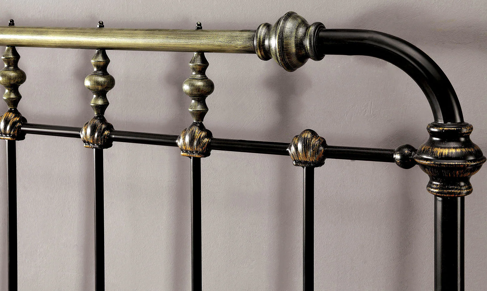 Riana Antique Black King Bed - Image 3