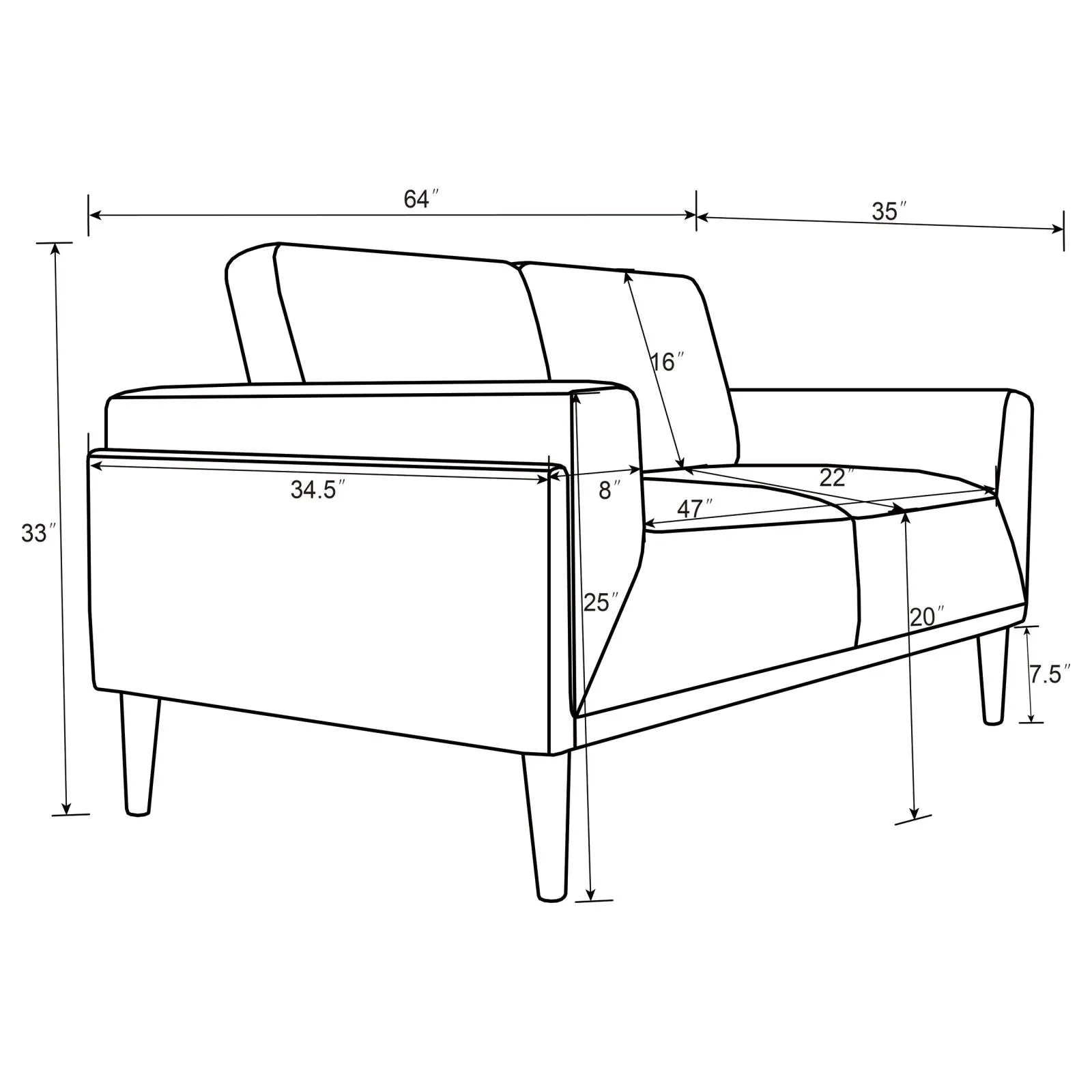 Rilynn Gray Upholstered Track Arms Living Room Set - Image 14