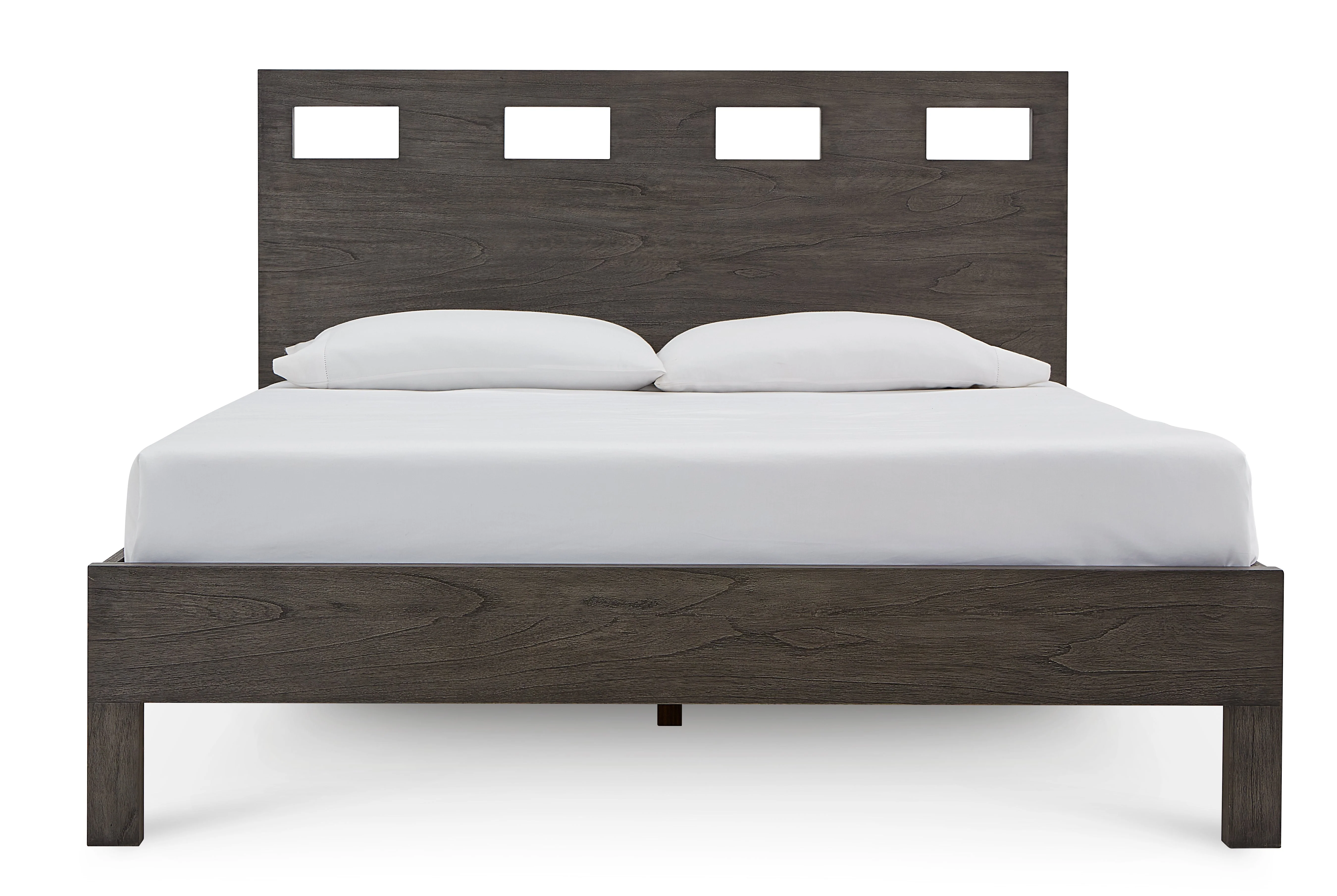 Riva Wood Eastern King Bed in Sharkskin - Image 5