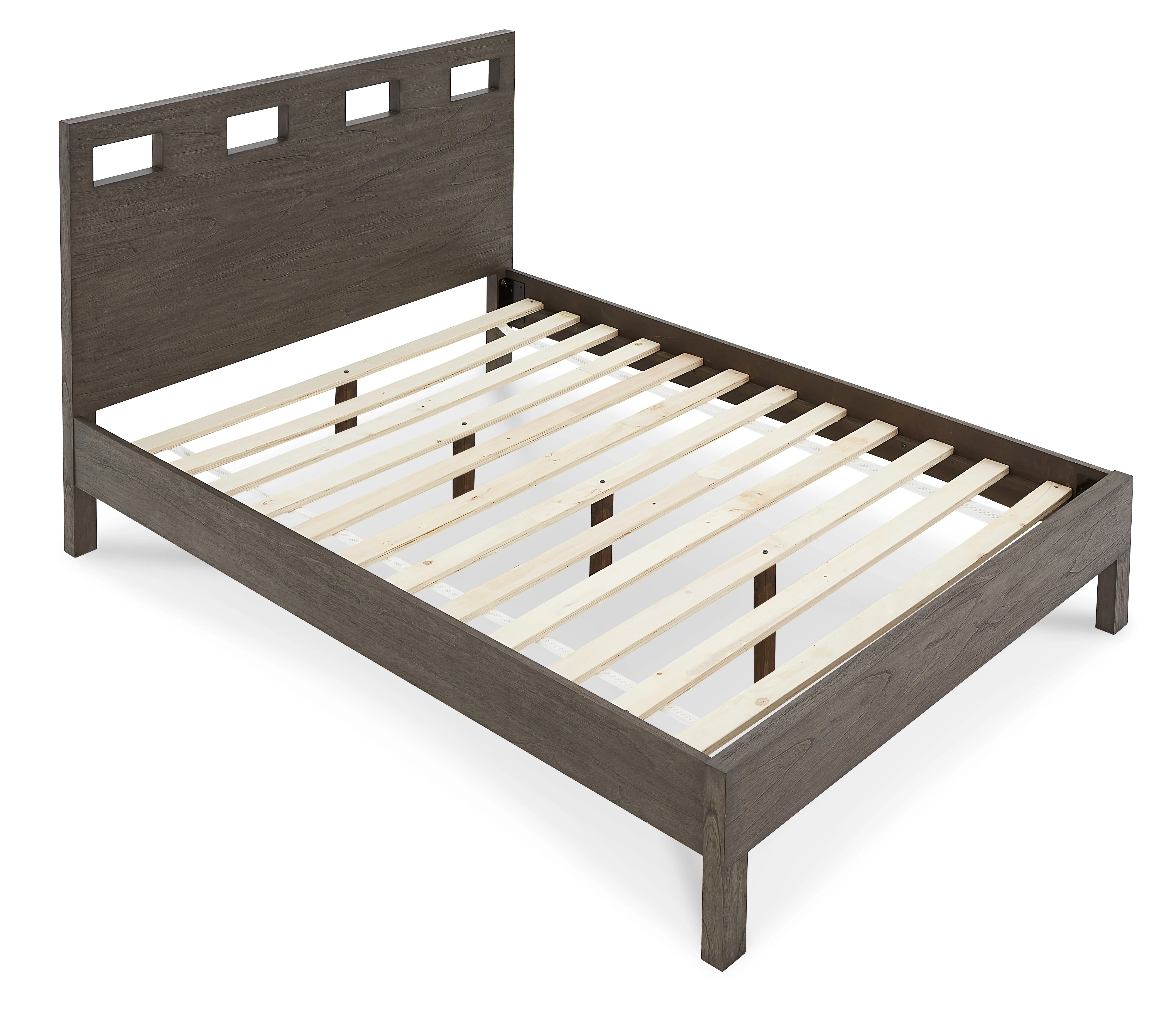 Riva Wood Eastern King Bed in Sharkskin - Image 8