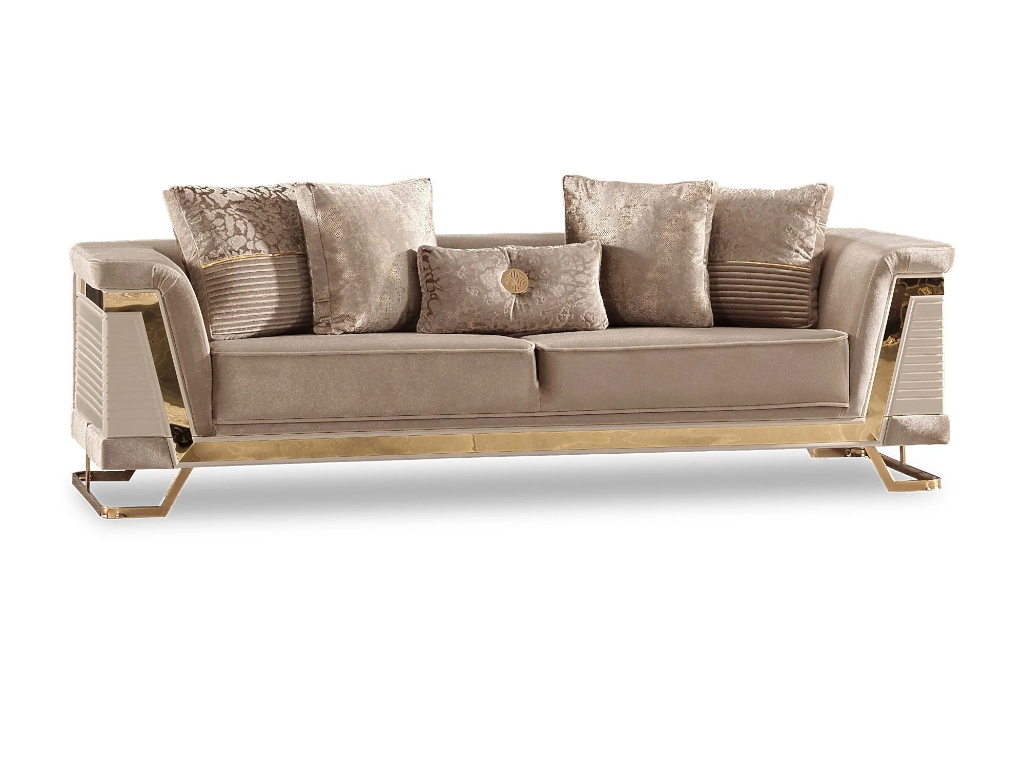 Rixos Beige 3-pieces (Sofa & Loveseat & Chair) Livingroom Set - Image 5