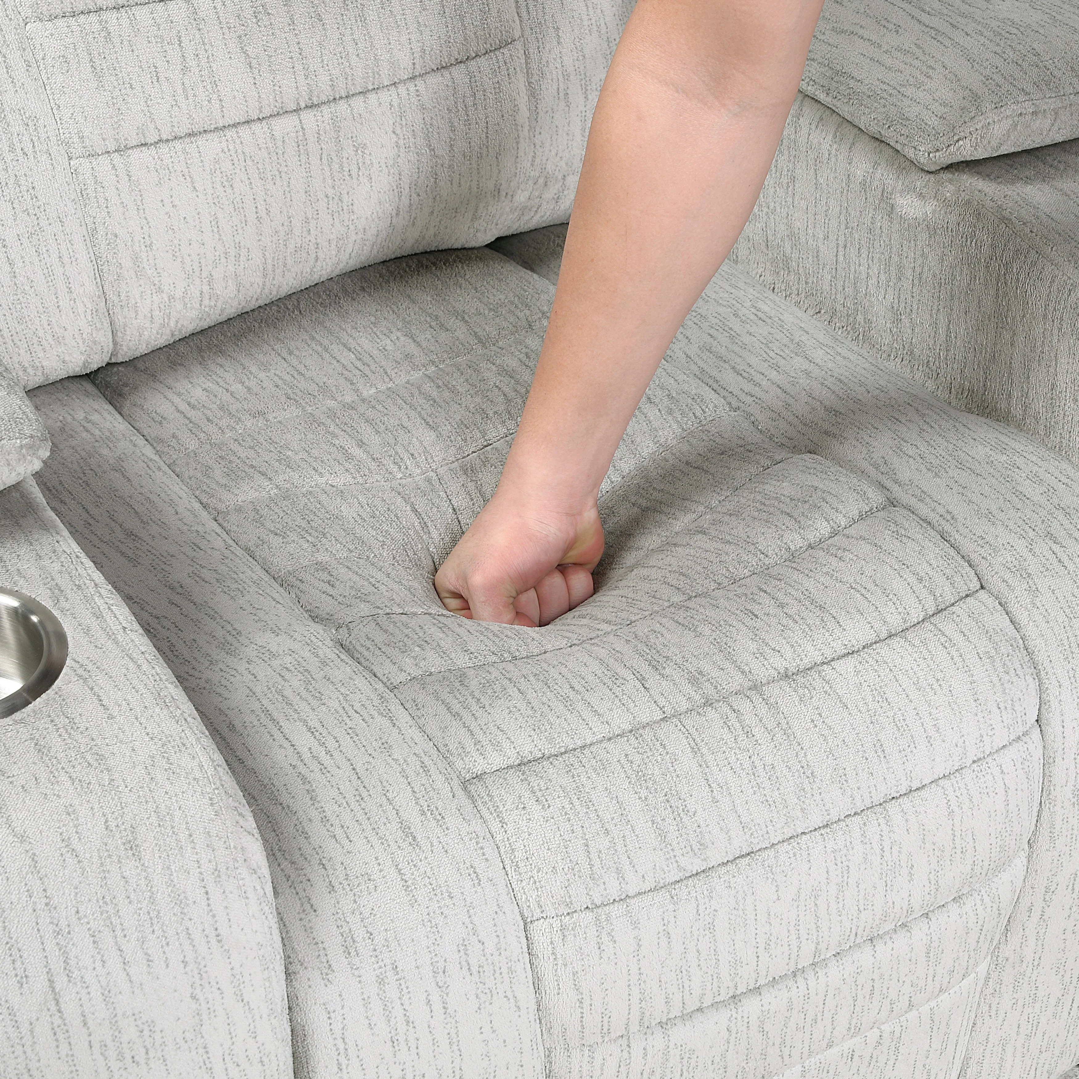 Ronan Light Gray Double Reclining Sofa - Image 12