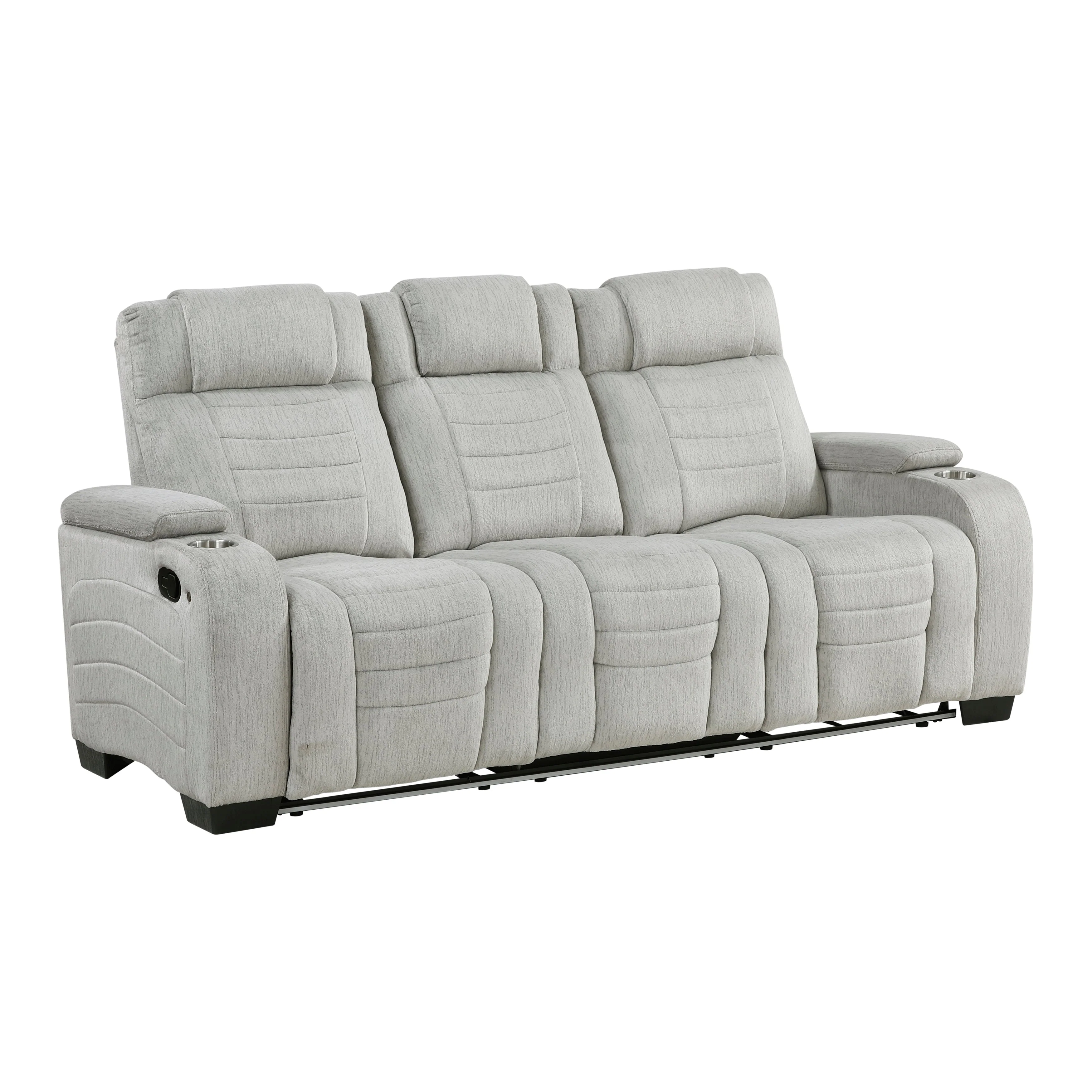 Ronan Light Gray Double Reclining Sofa - Image 15