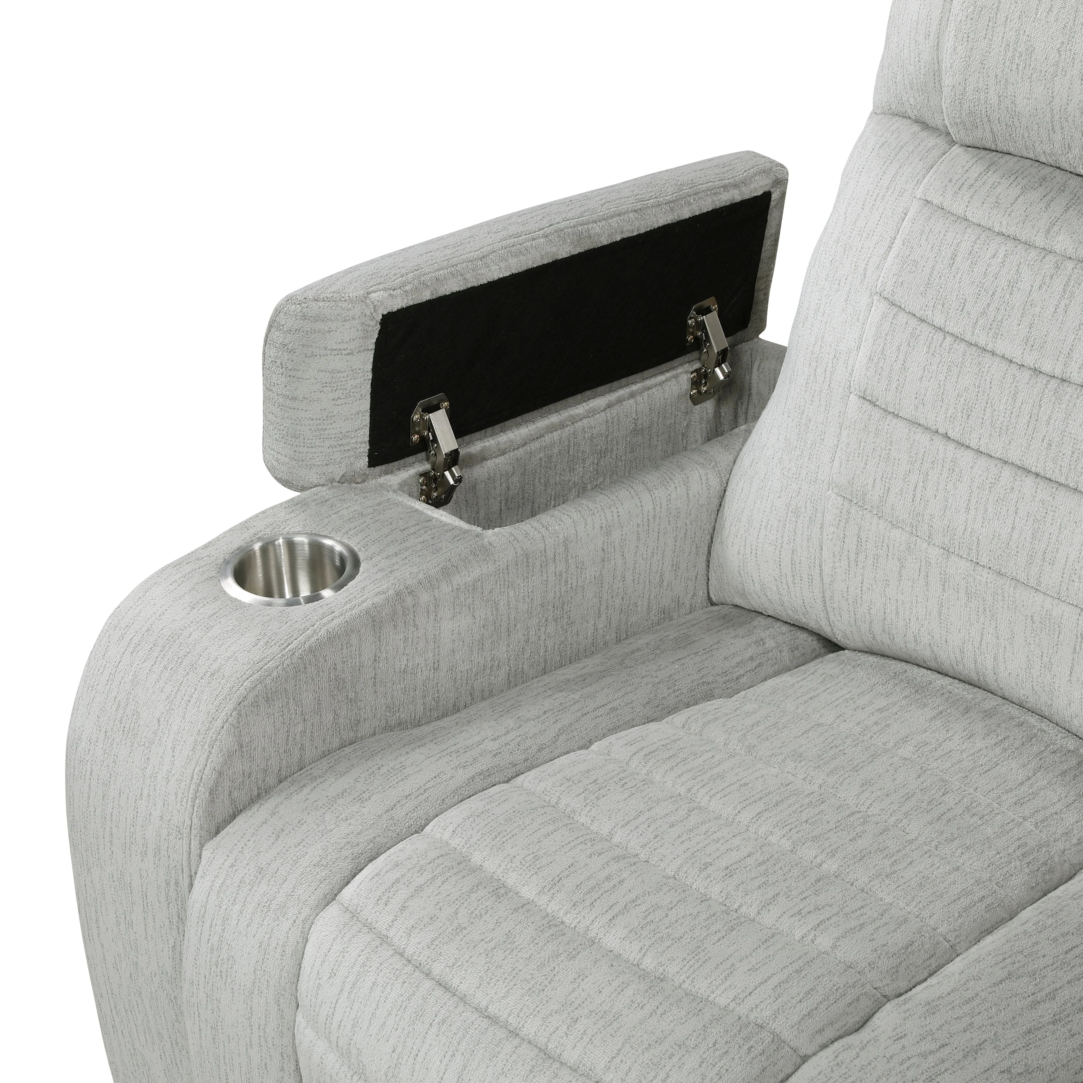 Ronan Light Gray Reclining Chair - Image 13