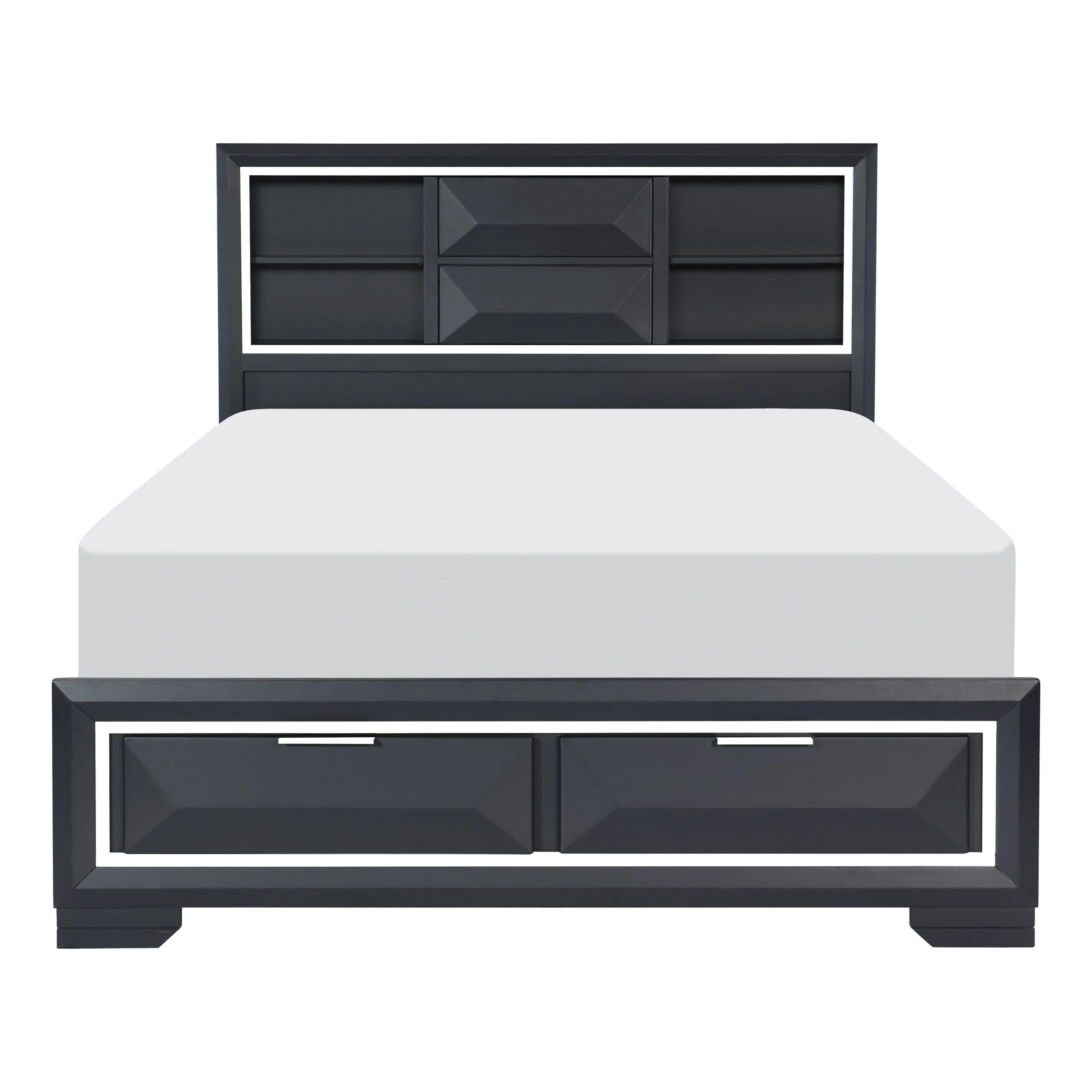 Rosemont Midnight Blue Storage Platform Bedroom Set - Image 2