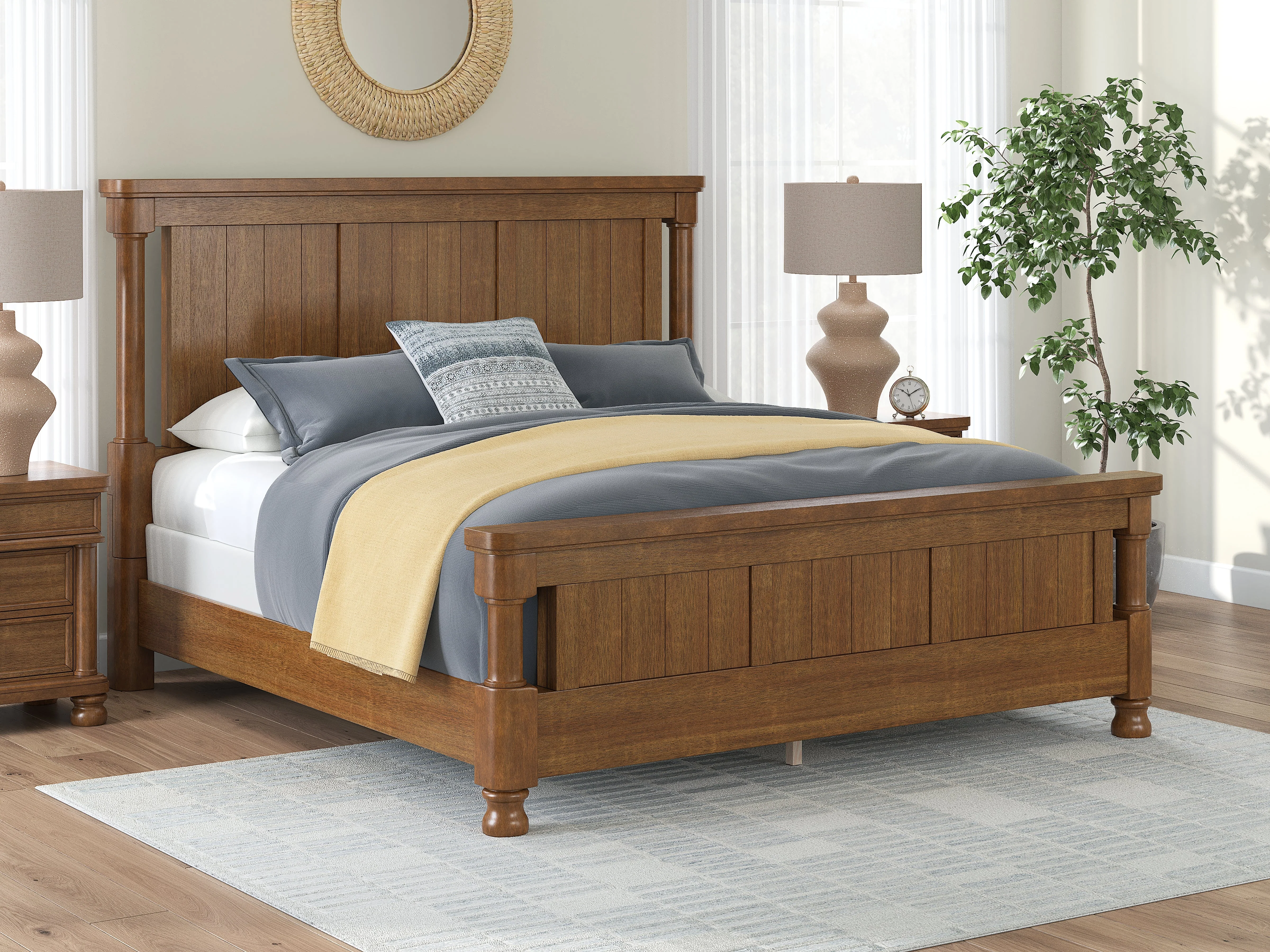 Rowlenstown Brown King Poster Bed - Image 5