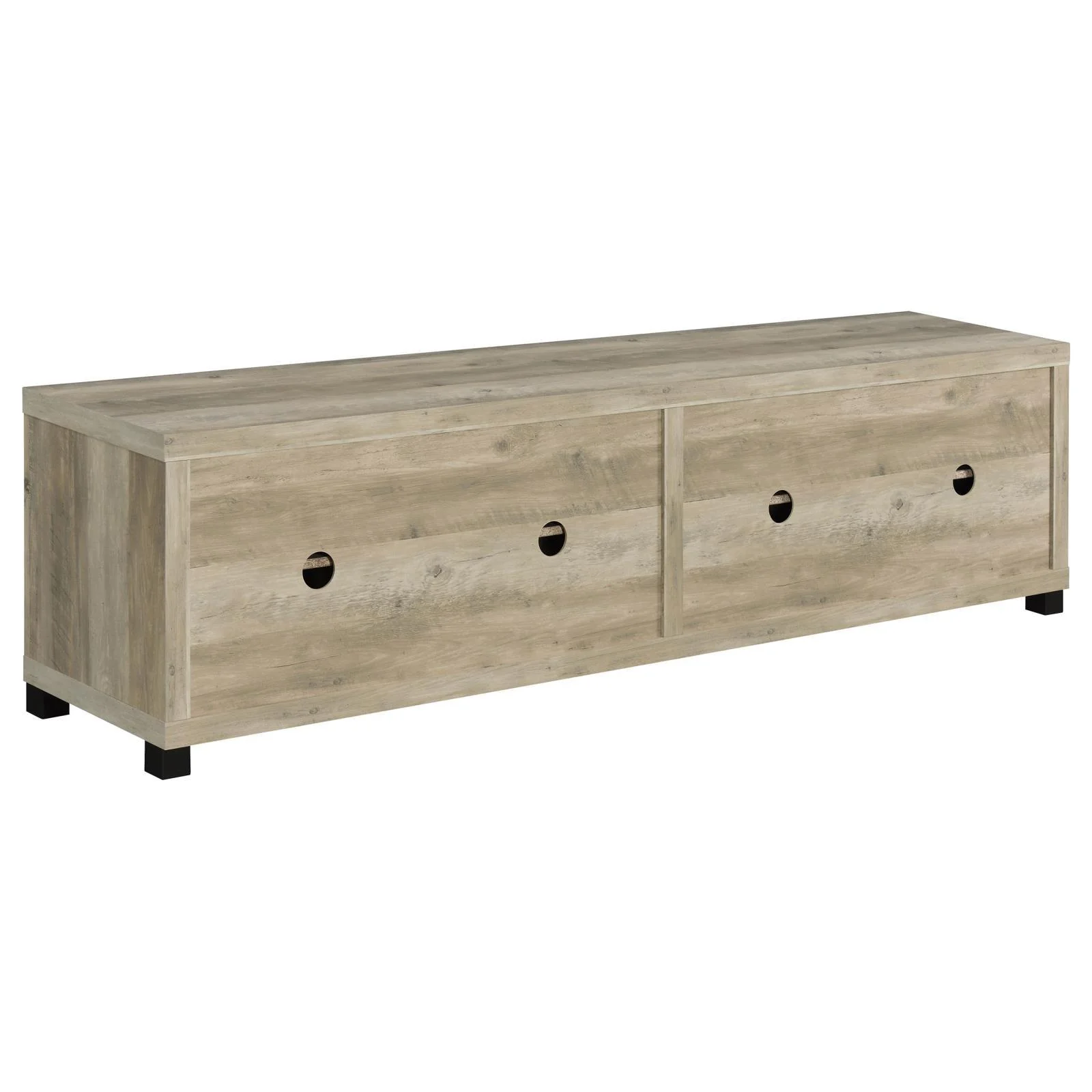 Sachin Antique Pine 3-piece Entertainment Center With 79" TV Stand - Image 6