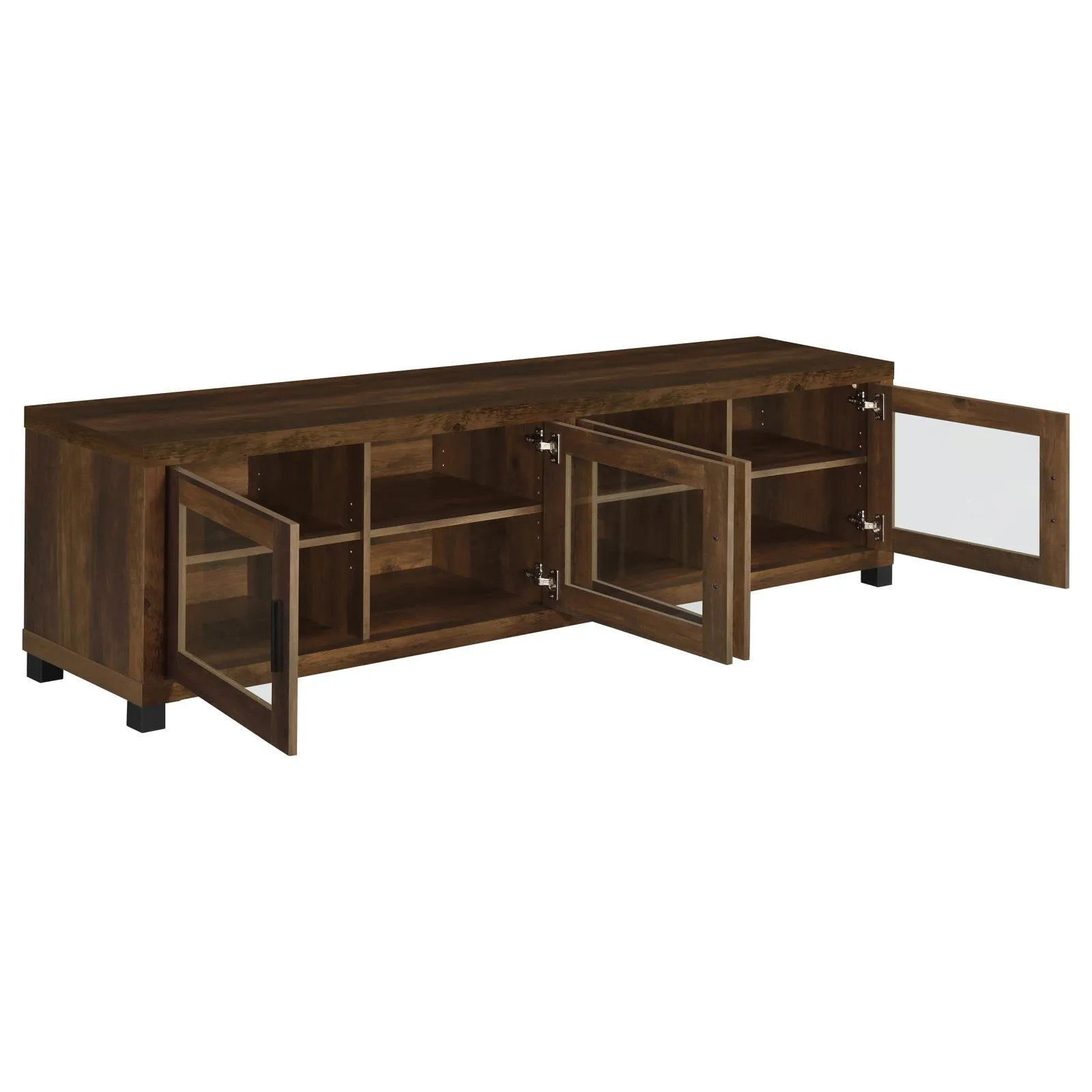 Sachin Rectangular TV Console with Glass Doors - Image 3