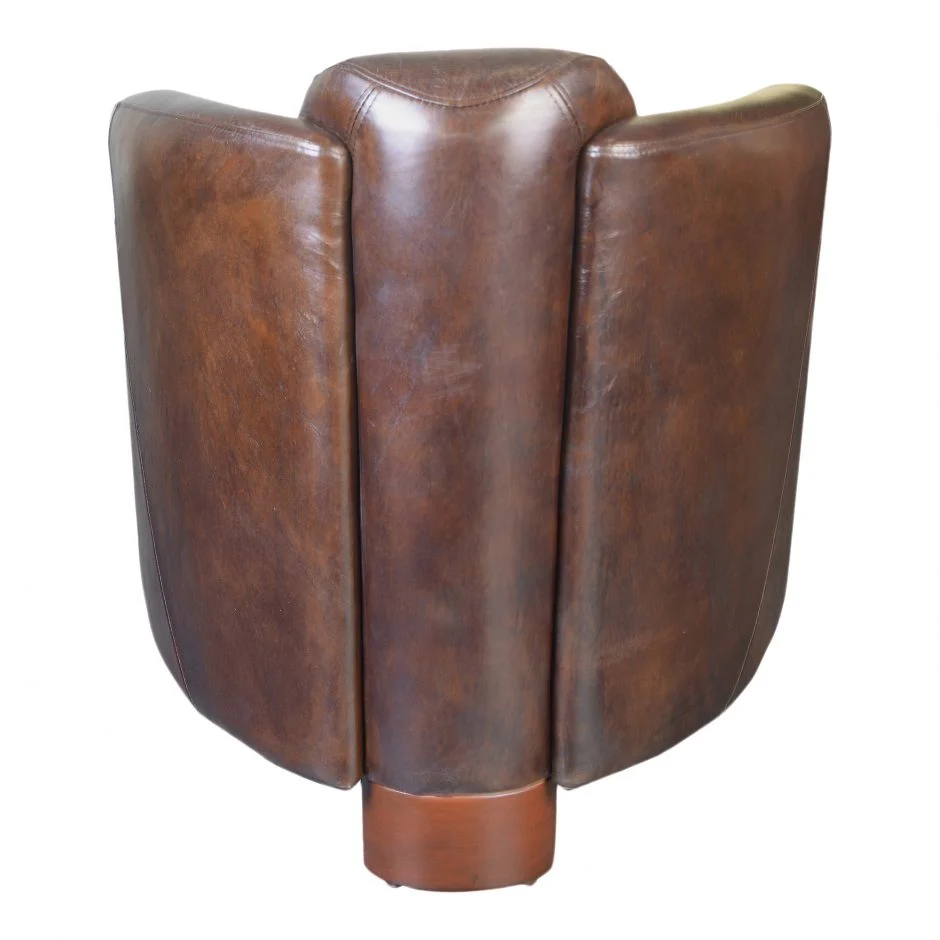 Salzburg Club Chair Dark Brown Leather - Image 3