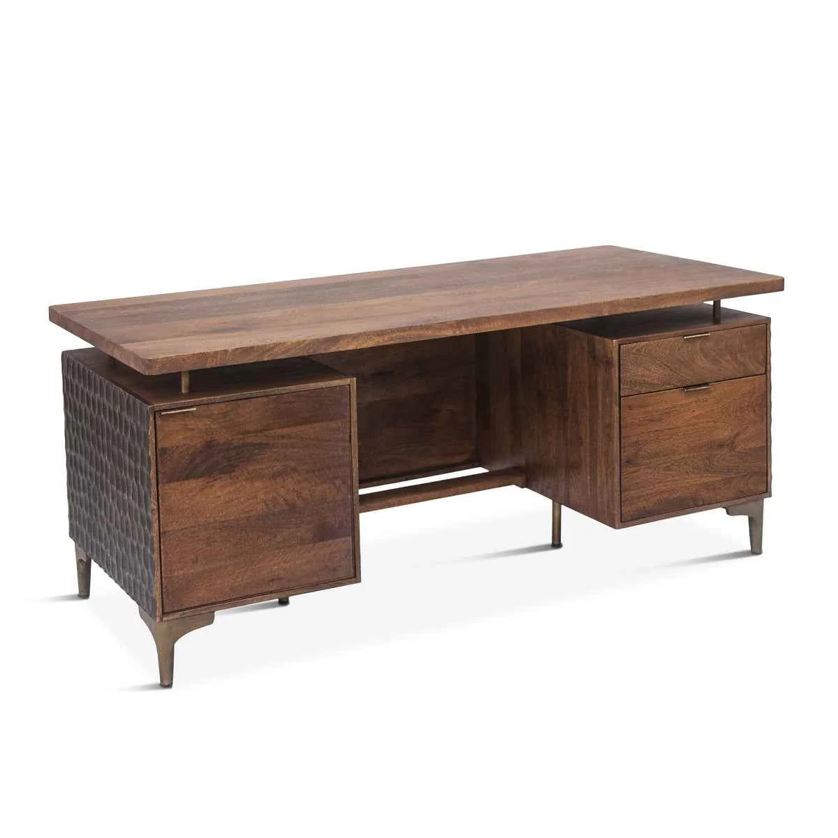 Santa Cruz 66" Office Desk in Two Tone - Image 4