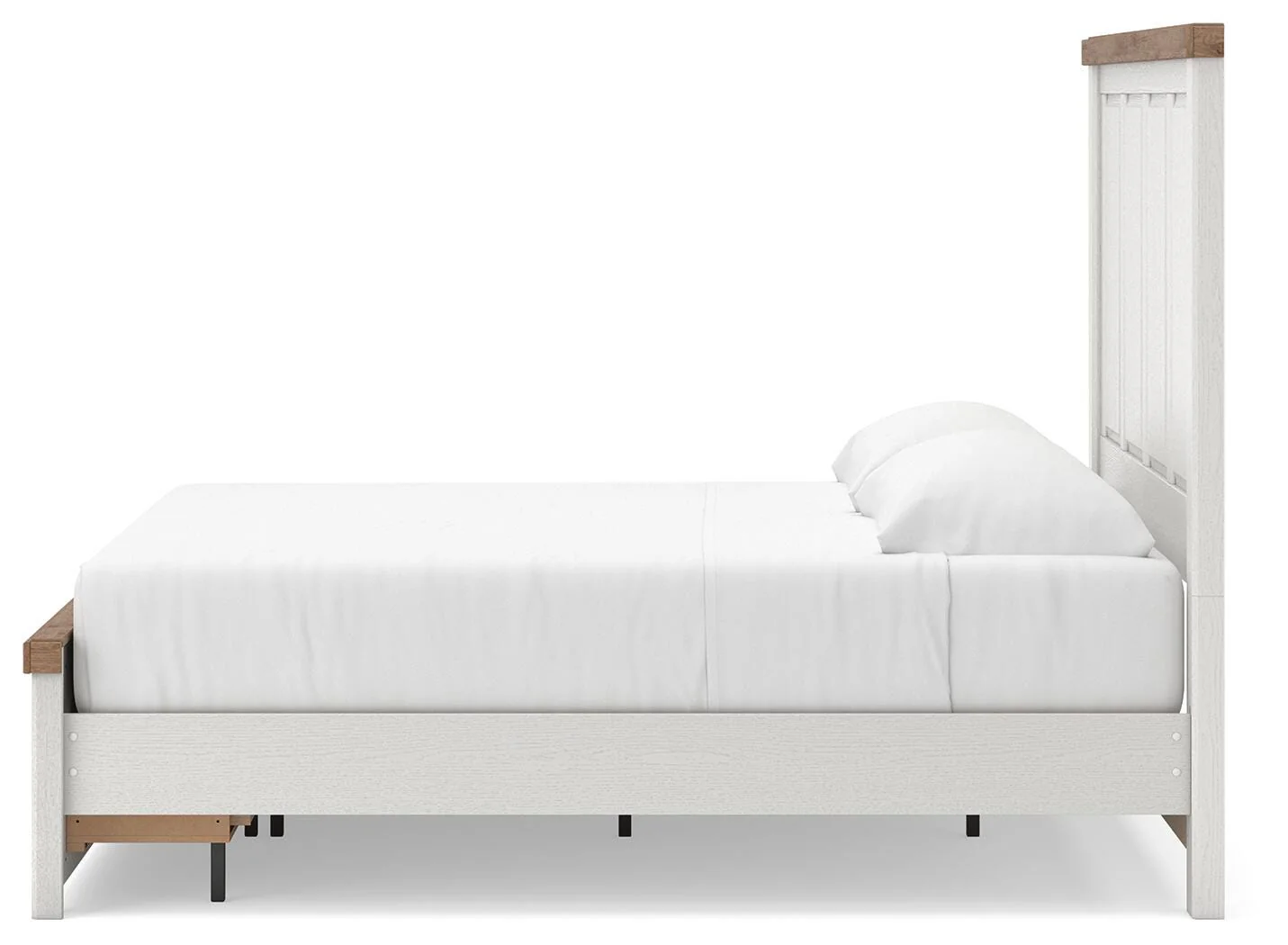 Savonport White/Brown King Panel Storage Bed - Image 7