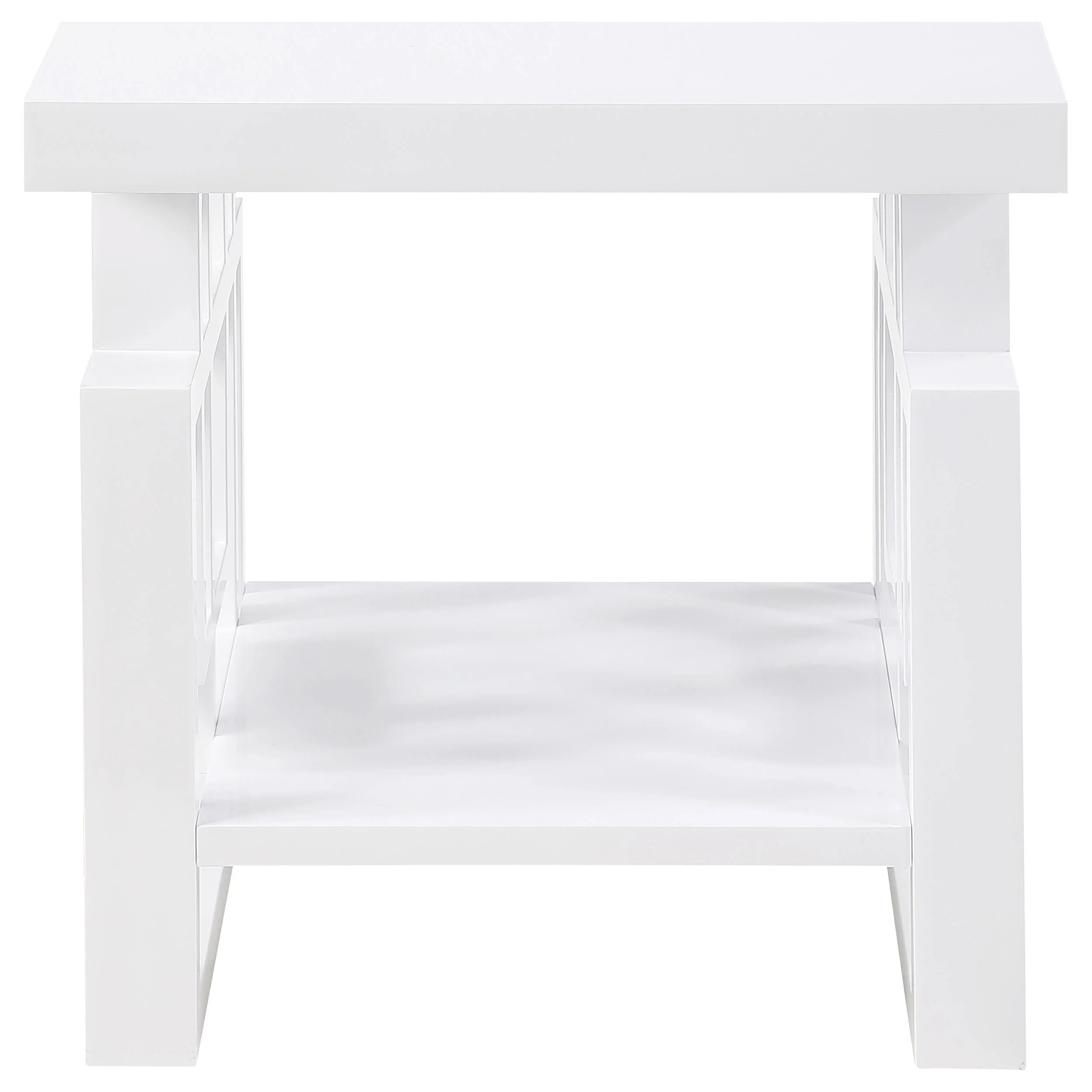 Schmitt White 3-Piece High Gloss Coffee and End Table Set - Image 6