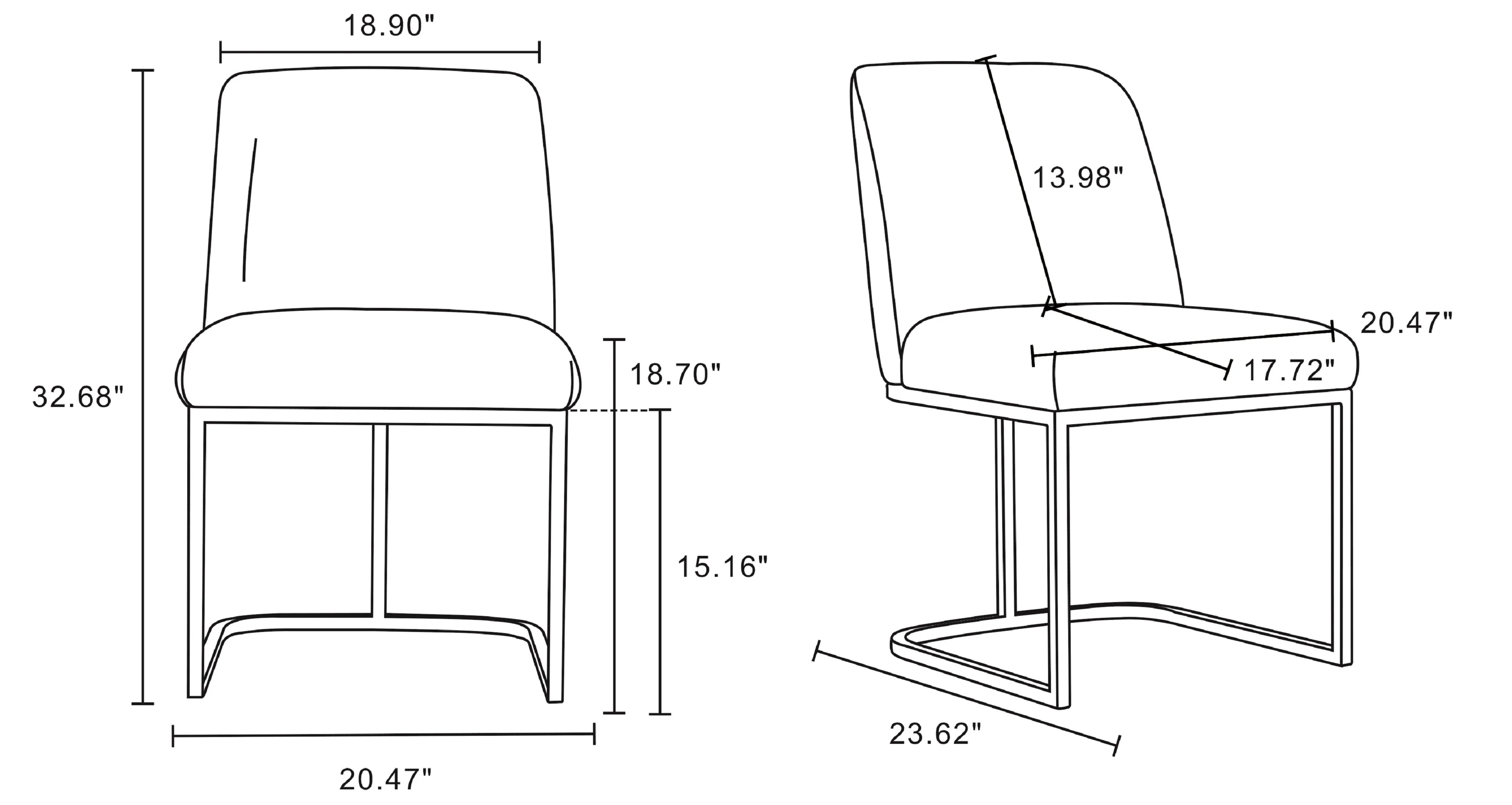Serena Dining Chair in Light Grey - Image 3