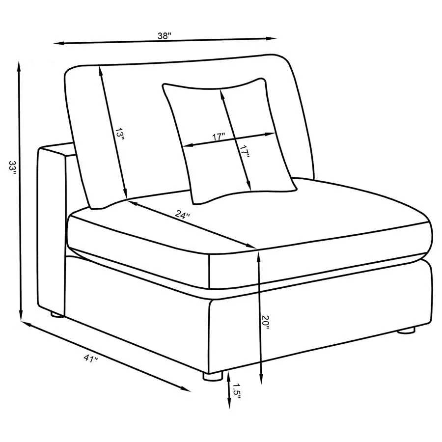 Serene Beige 4-Piece Upholstered Modular Sectional with Ottoman - Image 11