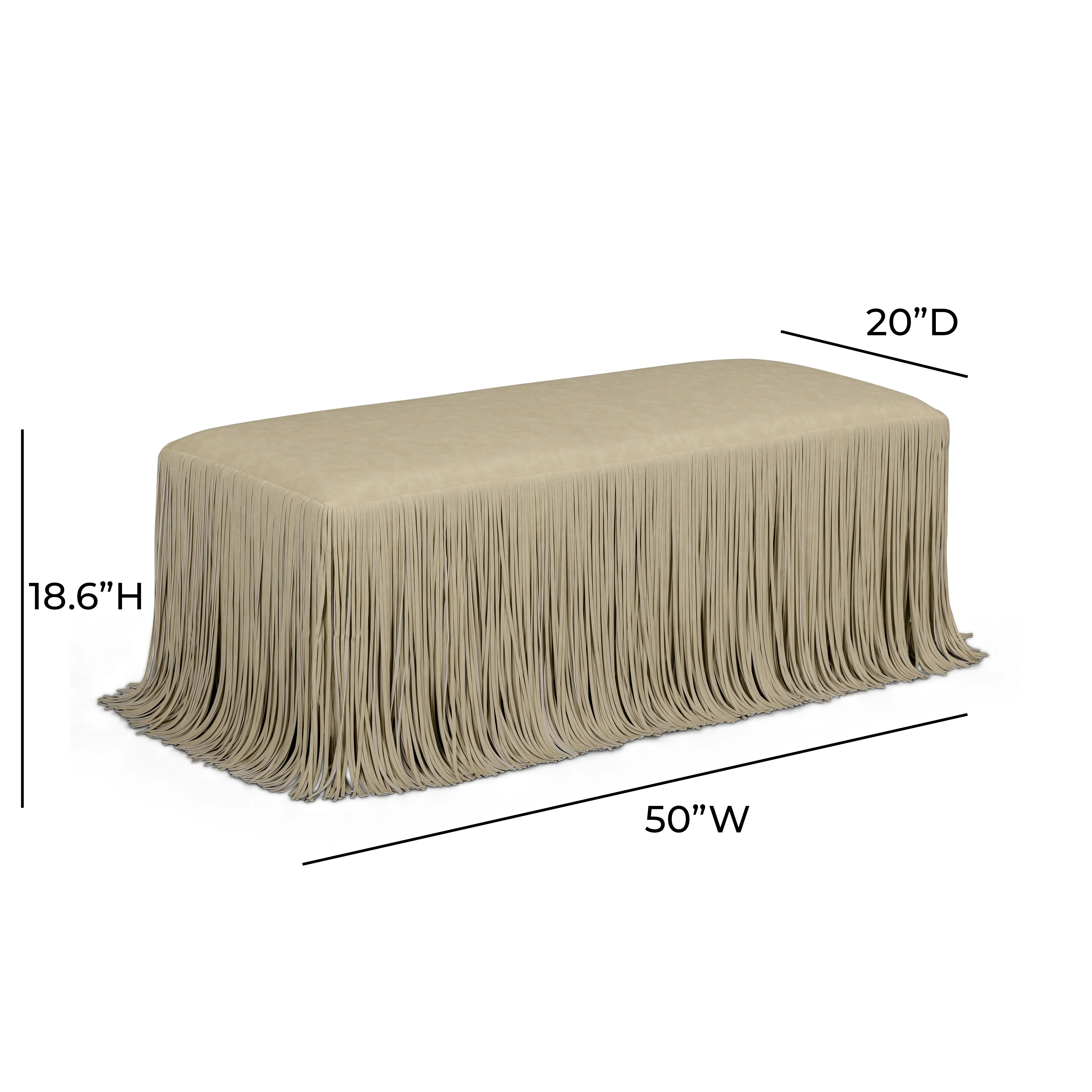 Shag Me 50" Performance Vegan Leather Bench - Image 6