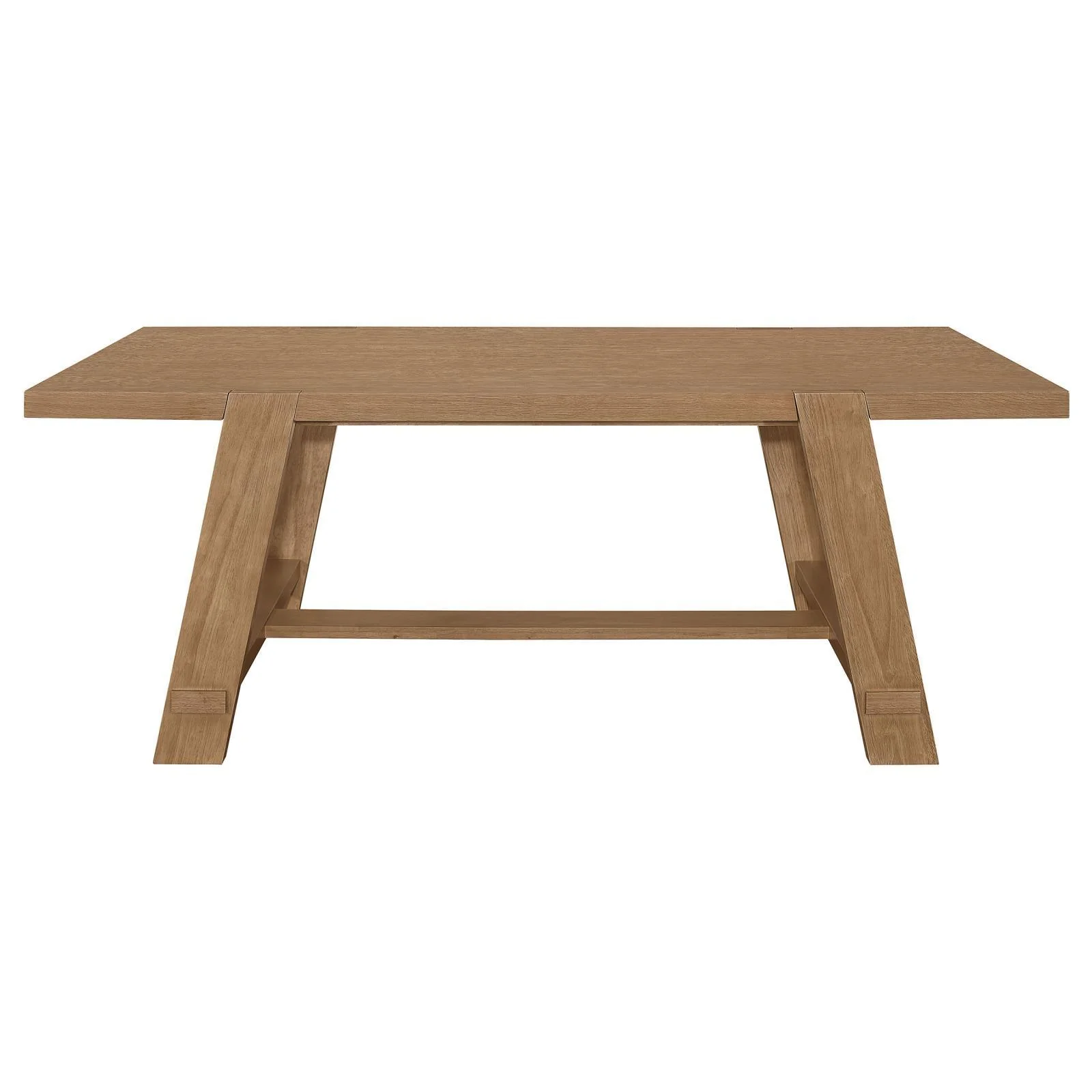 Sharon Blue and Brown Rectangular Trestle Base Dining Table - Image 2
