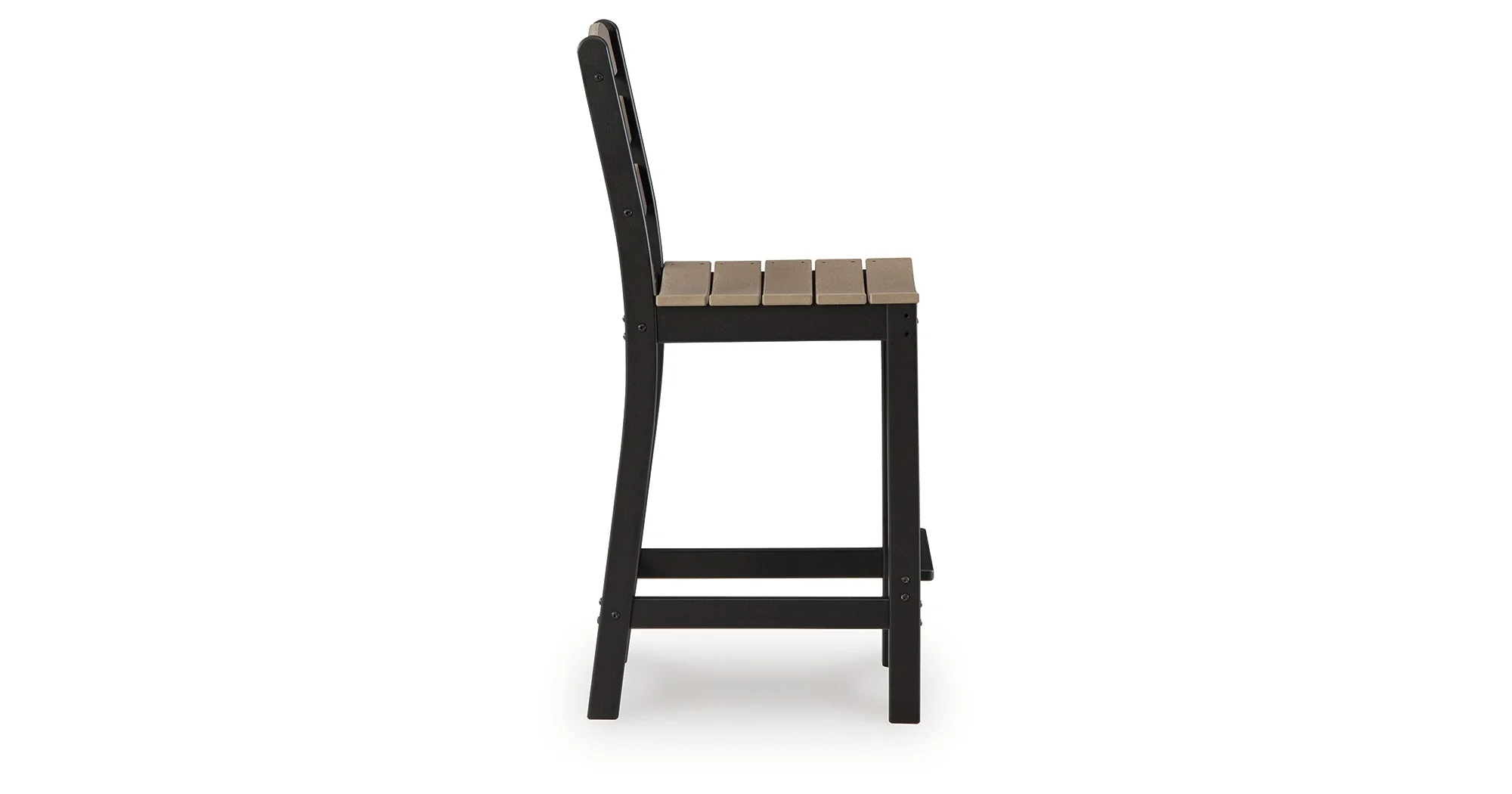 Shoreline Beach Black/Beige Outdoor Counter Table and 2 Barstools - Image 18