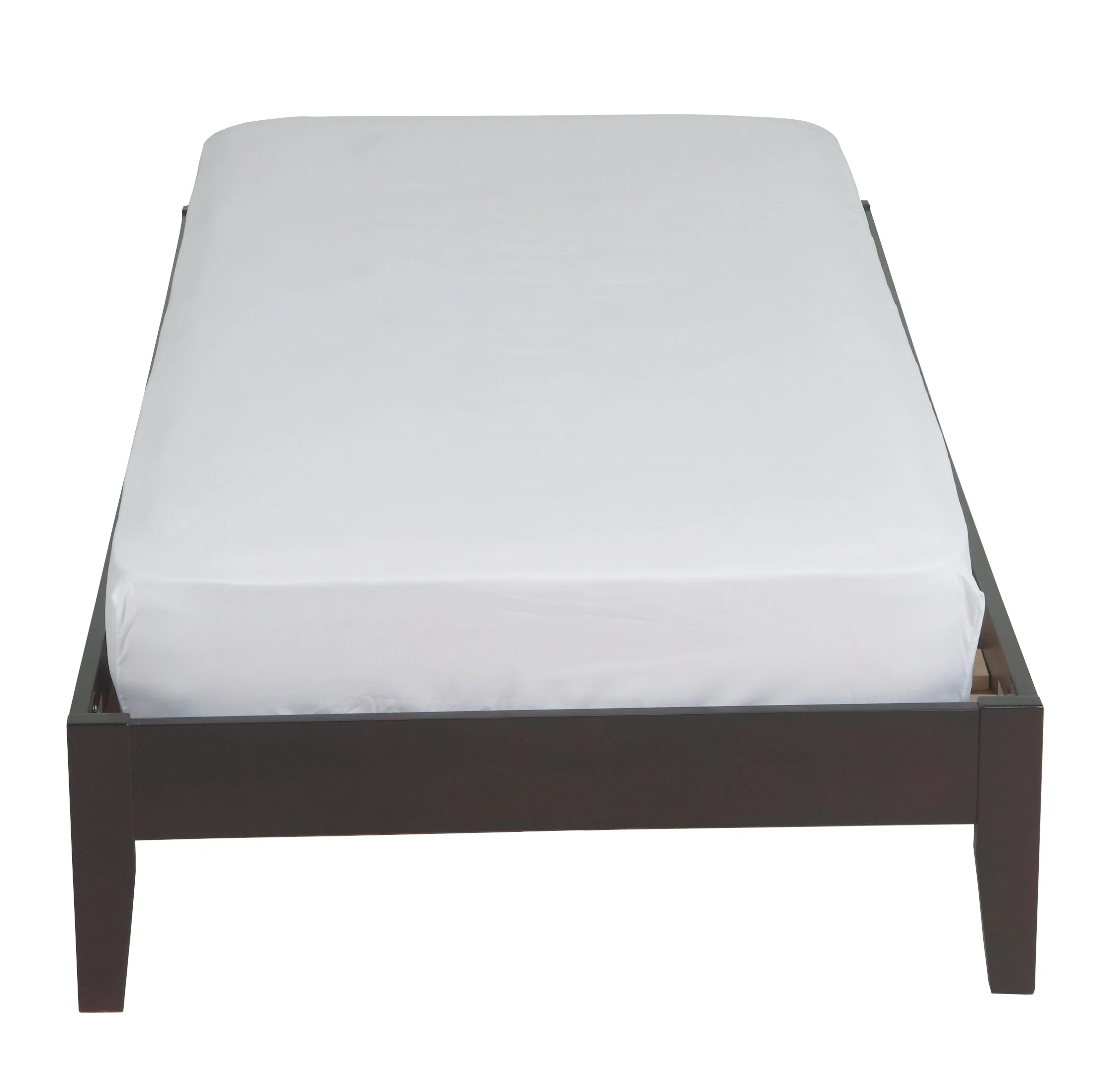 Simple Wood California King  Platform Bed in Espresso - Image 6