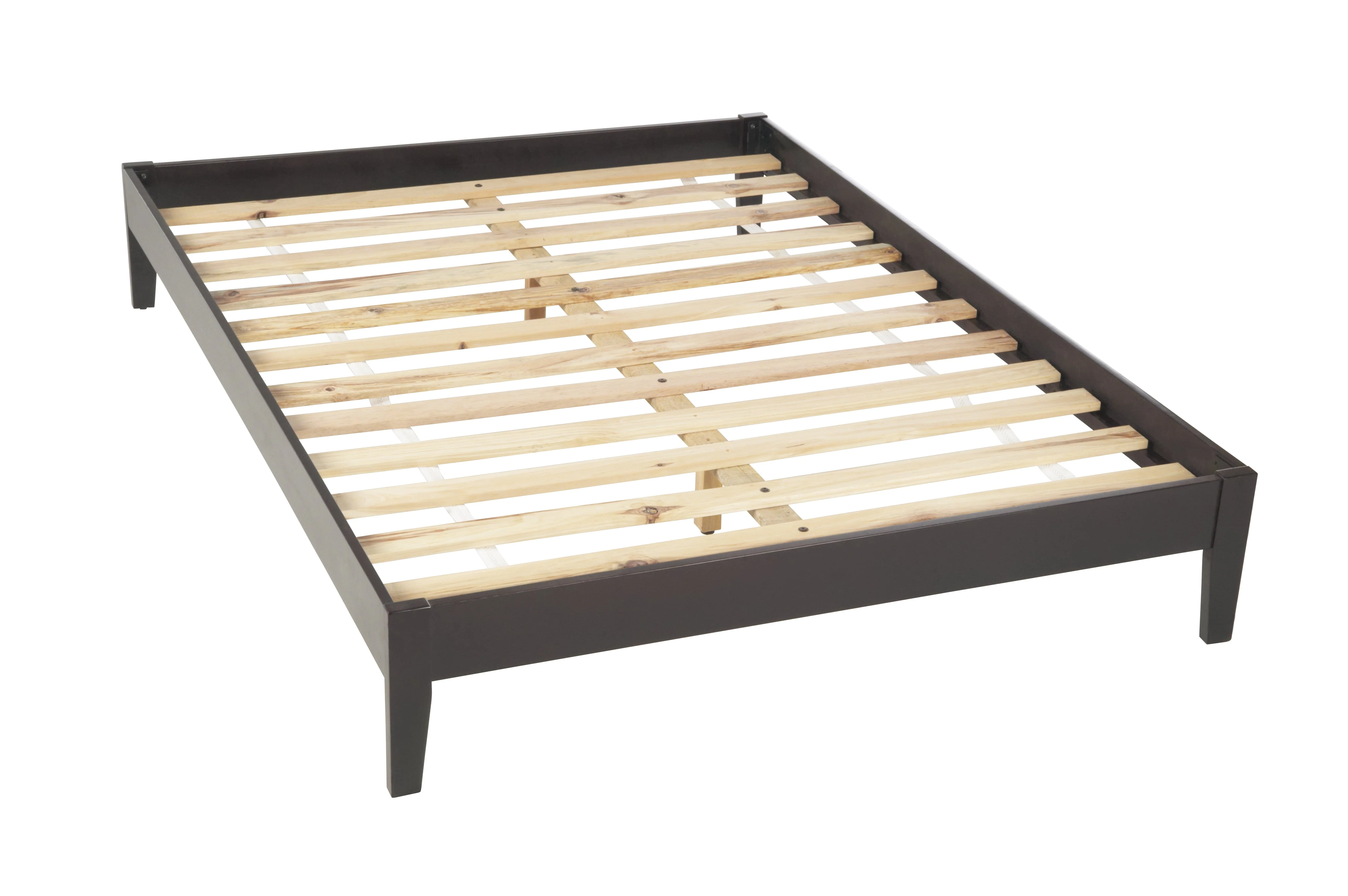 Simple Wood California King  Platform Bed in Espresso - Image 8