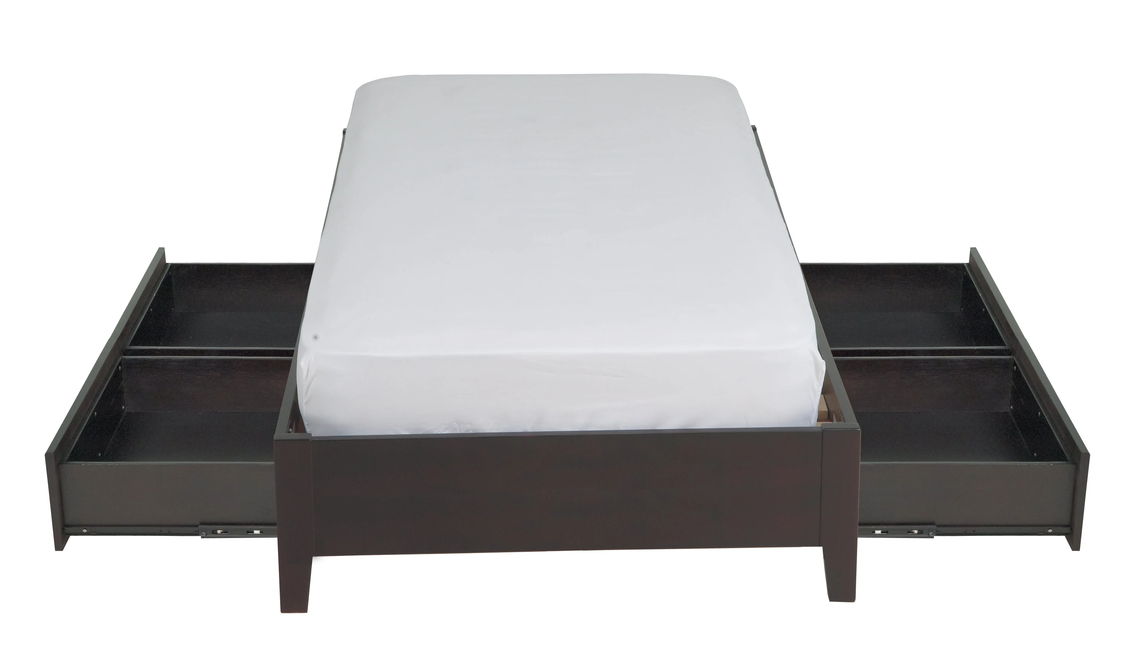 Simple Wood California King  Storage Bed in Espresso - Image 12