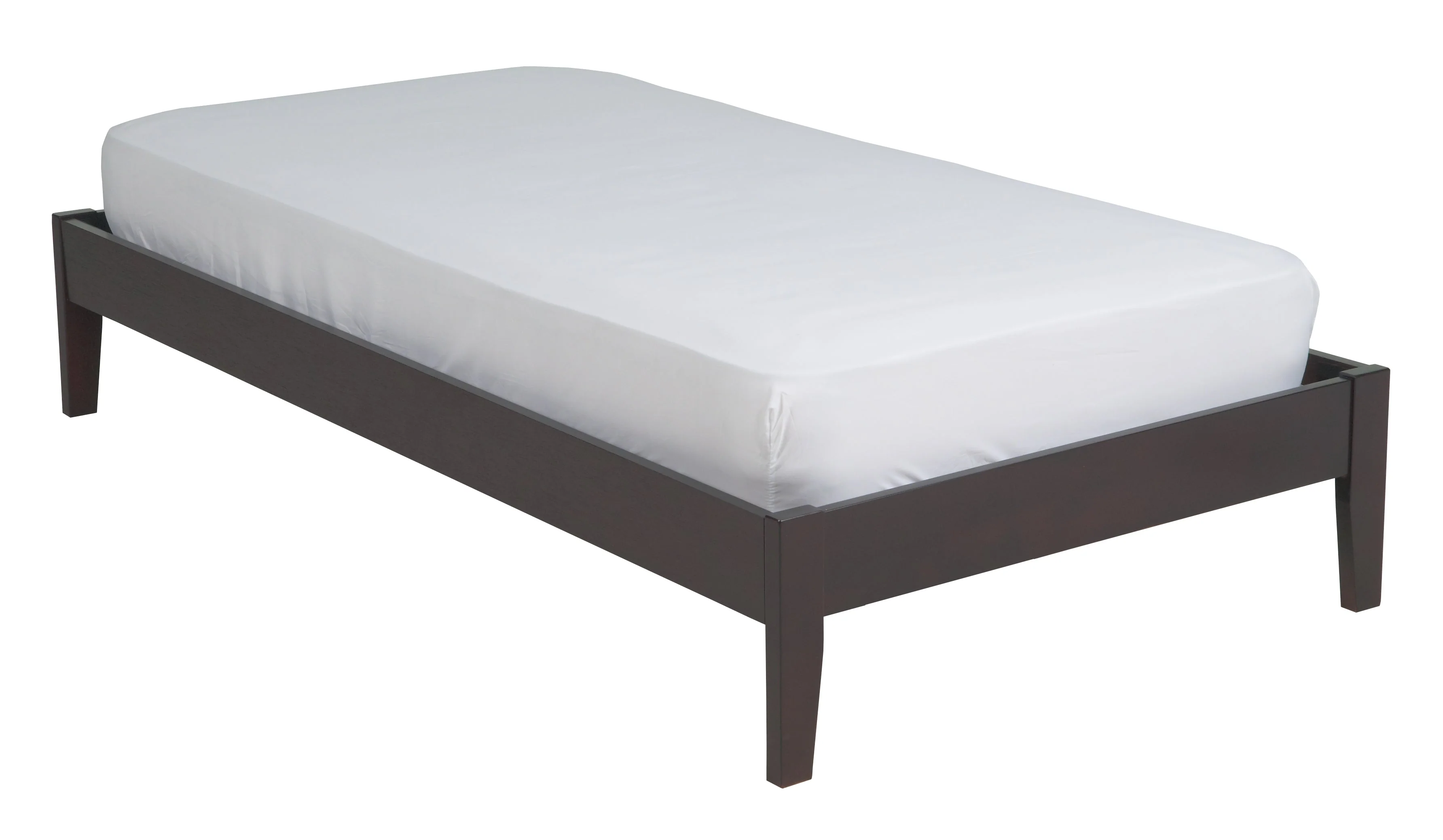 Simple Wood Queen Platform Bed in Espresso - Image 5