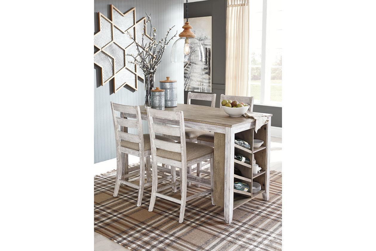 Skempton White/Light Brown Counter Height Dining Table - Image 8