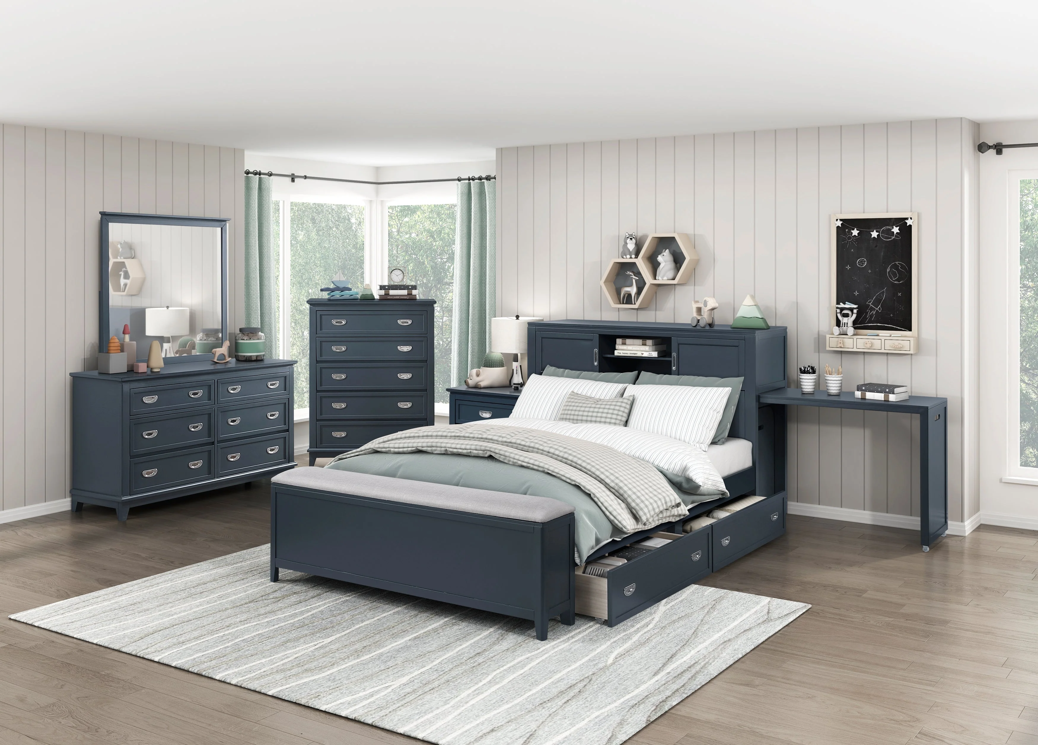 Sloane Navy Blue Mirror - Image 12