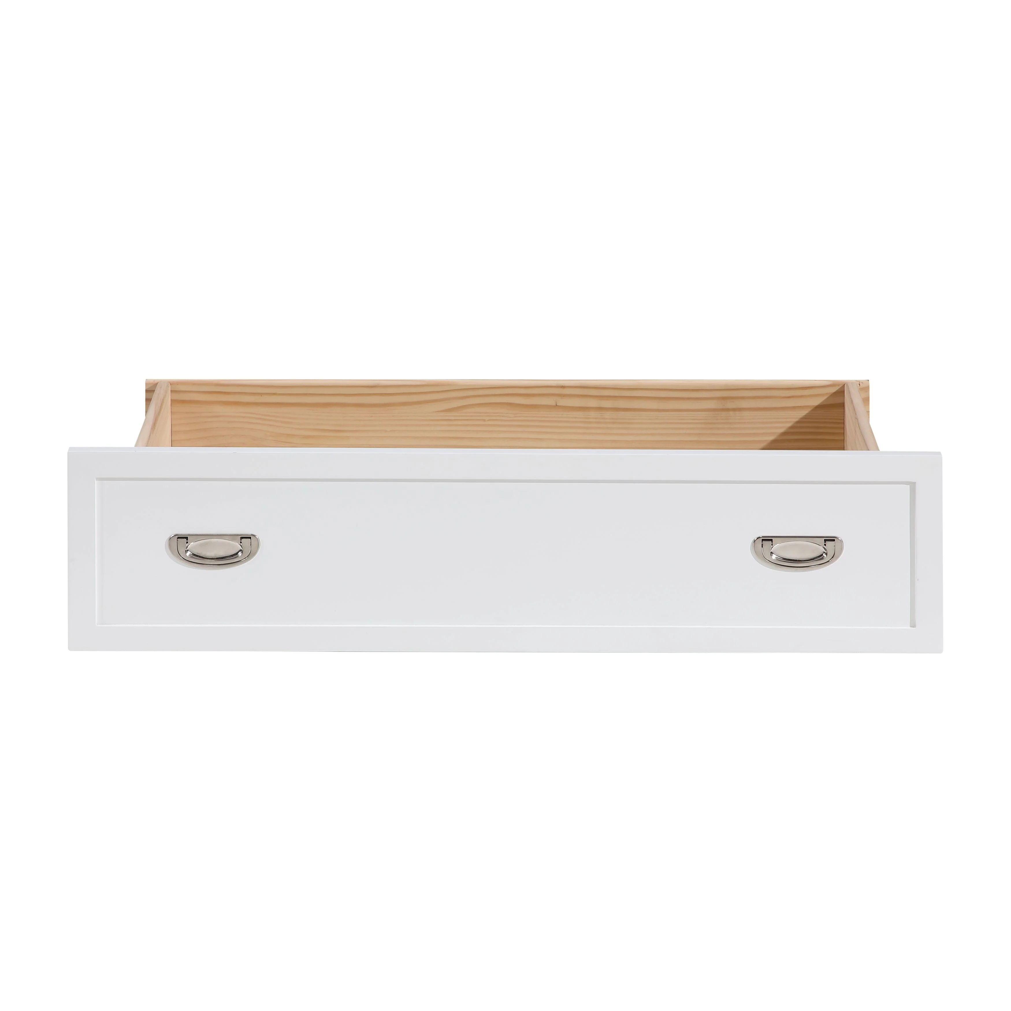 Sloane White Twin Bookcase Bed with Hidden Desk, Stool and Storage Bench - Image 28
