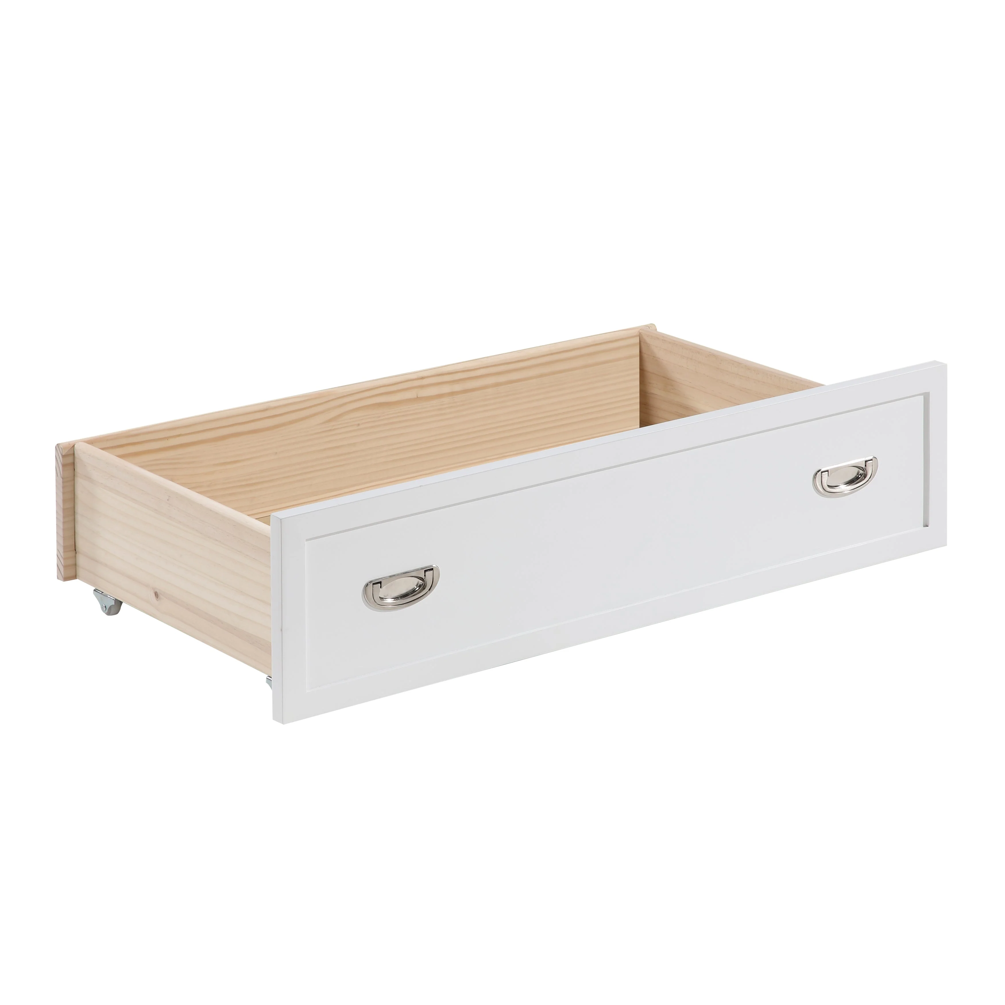 Sloane White Twin Bookcase Bed with Hidden Desk, Stool and Storage Bench - Image 29
