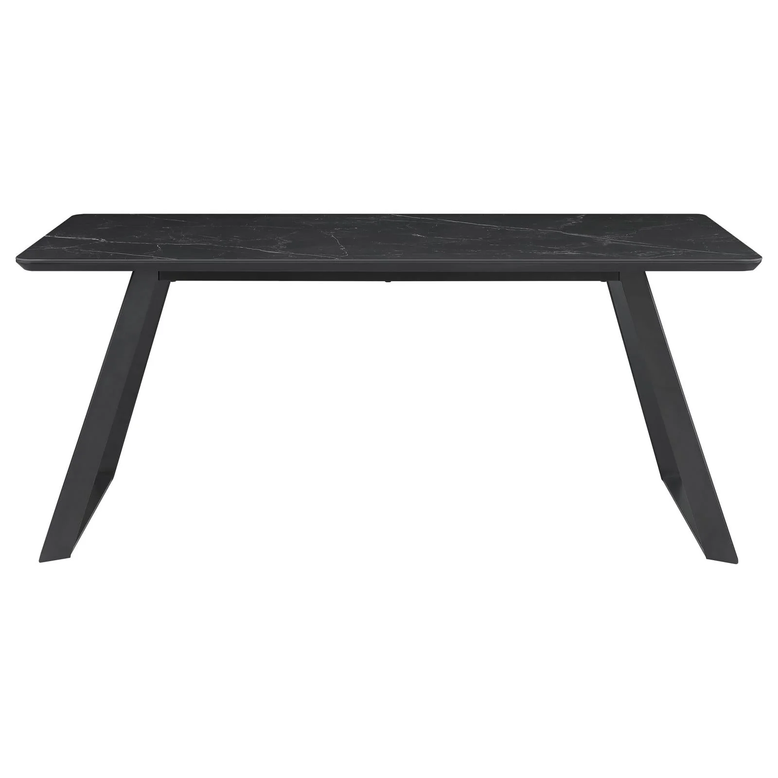 Smith Black/Gunmetal 7-Piece Rectangular Dining Set with Ceramic Table Top - Image 2