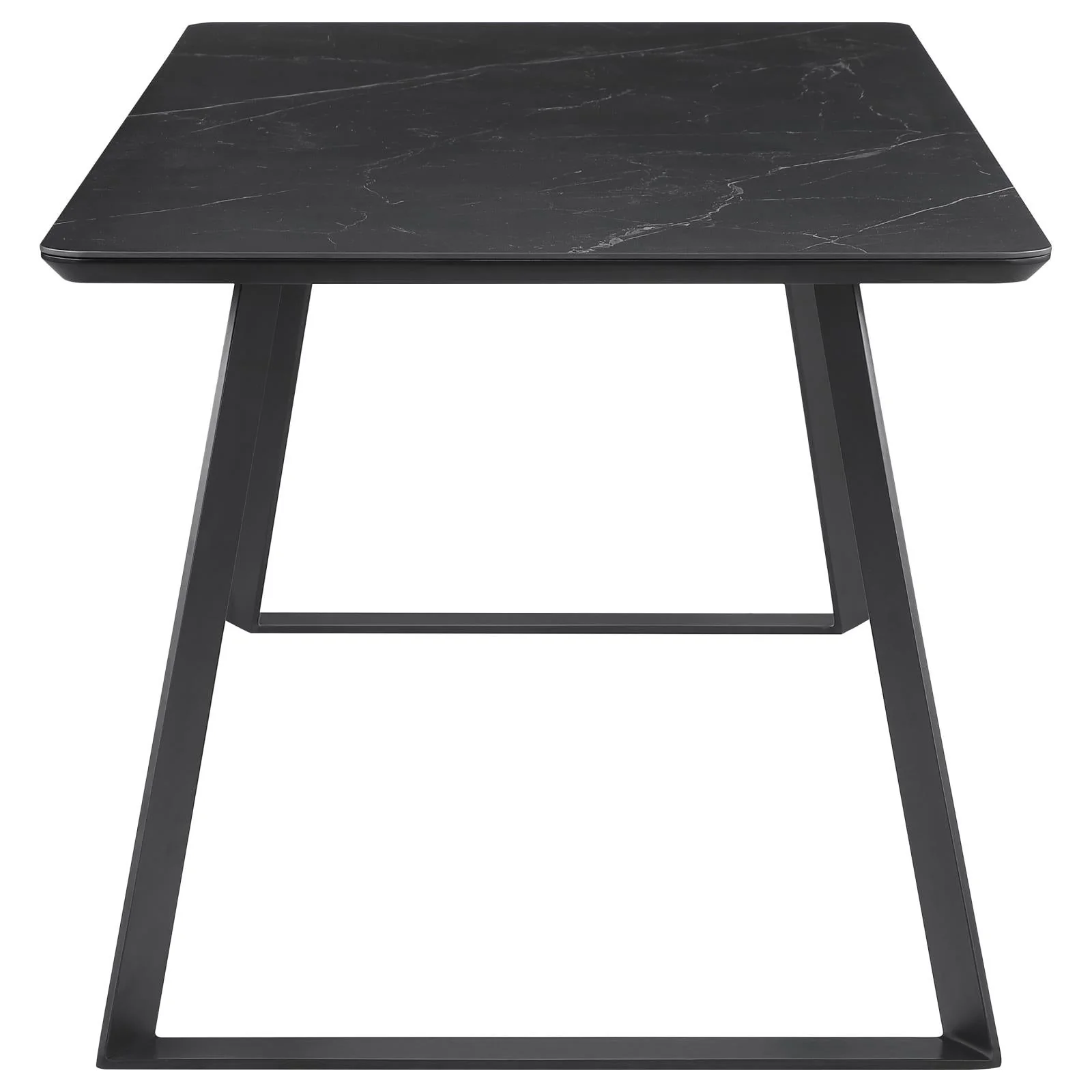 Smith Black/Gunmetal 7-Piece Rectangular Dining Set with Ceramic Table Top - Image 4