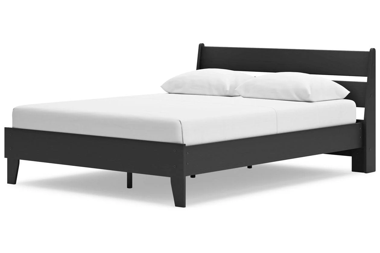Socalle Black Queen Panel Platform Bed - Image 4