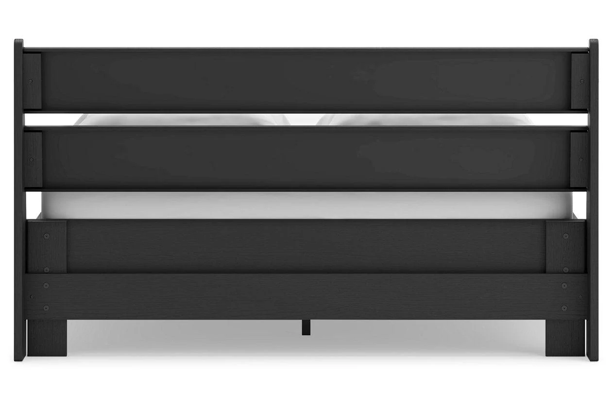 Socalle Black Queen Panel Platform Bed - Image 7