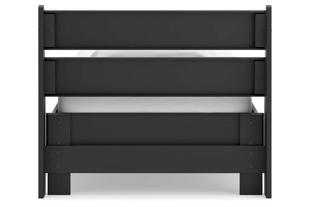 Socalle Black Twin Panel Platform Bed - Image 8