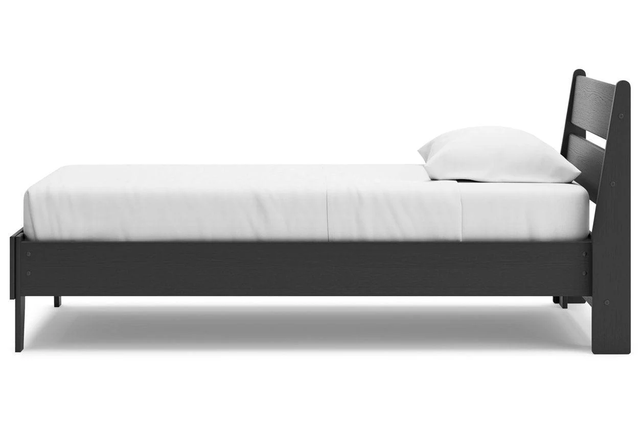 Socalle Black Twin Panel Platform Bed - Image 9