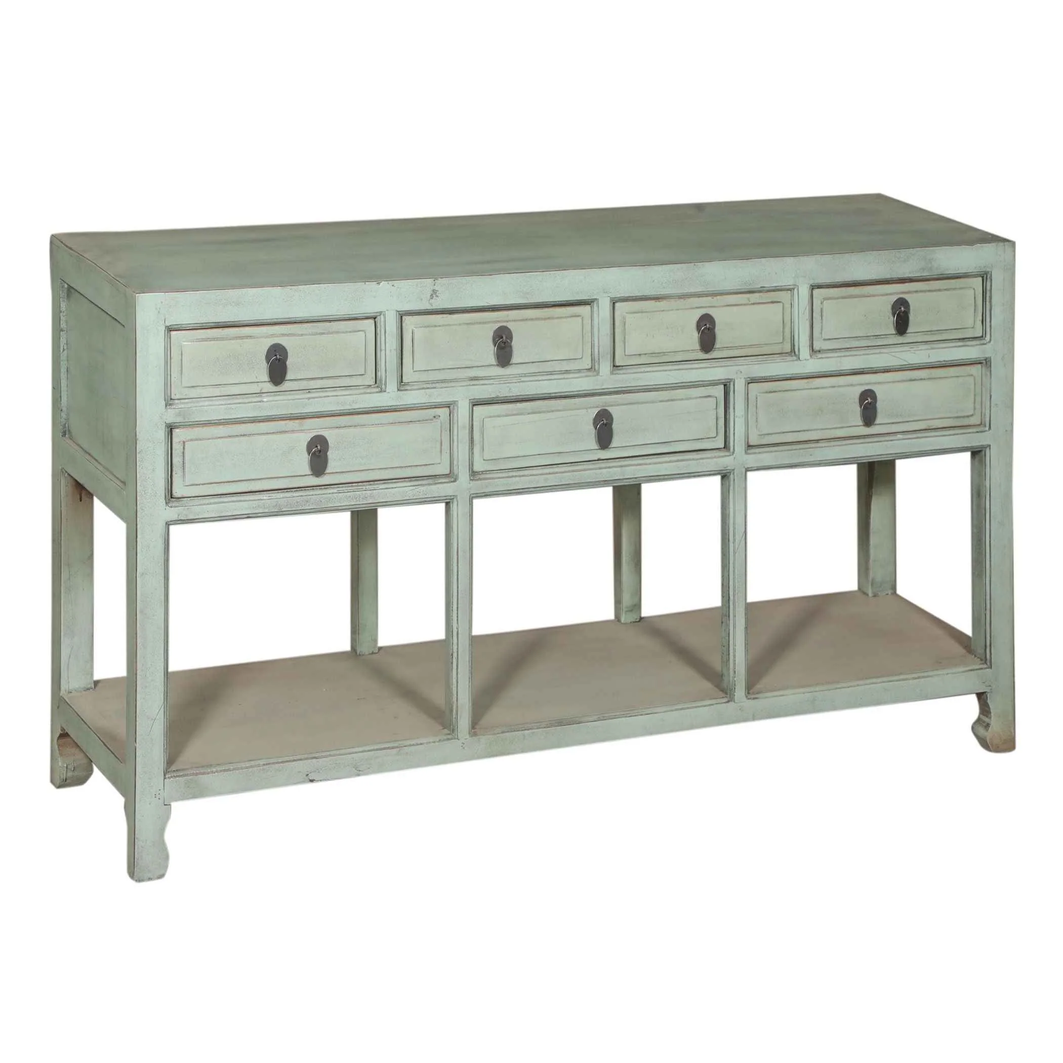 Solid Wood Console Table with Storage Drawers