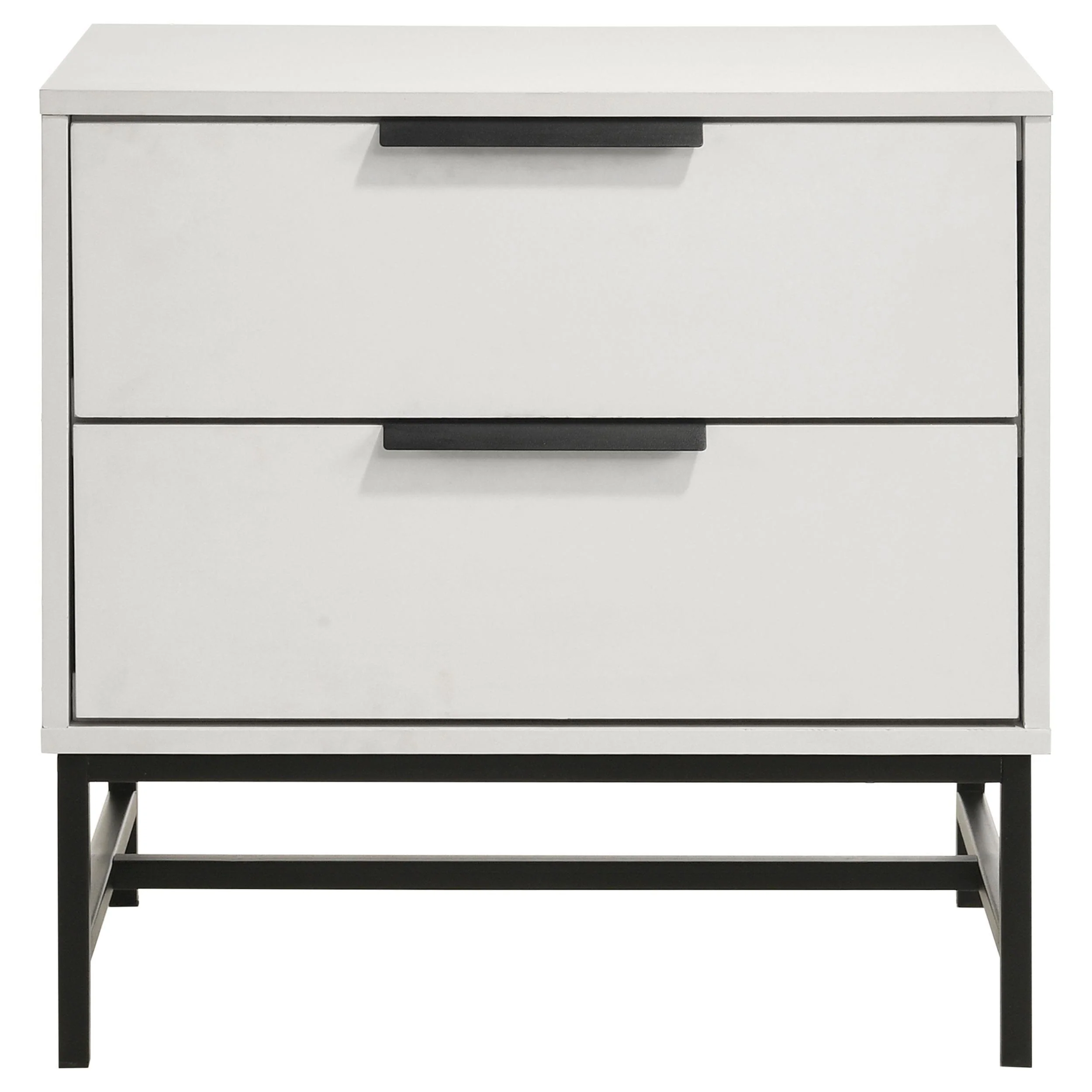 Sonora White 2-drawer Nightstand Bedside Table - Image 2